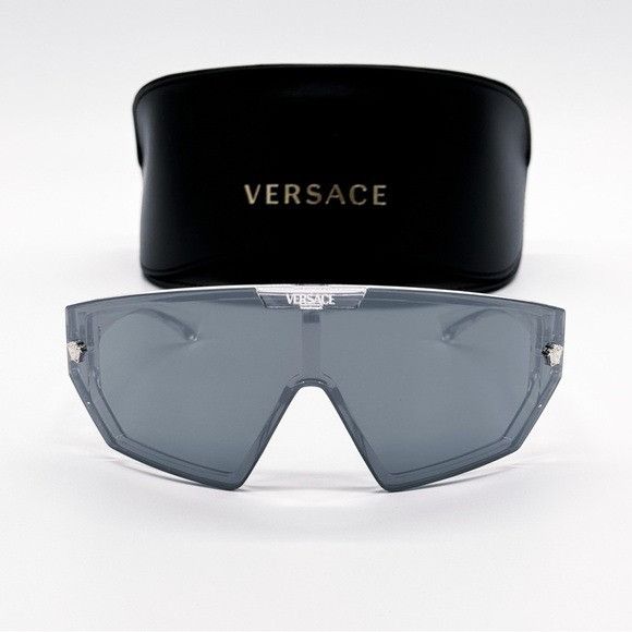 Versace NEW VERSACE VE4461 148/6V SHIELD MOD 4461 GREY VE4461 1486V Size ONE SIZE - 4 Thumbnail