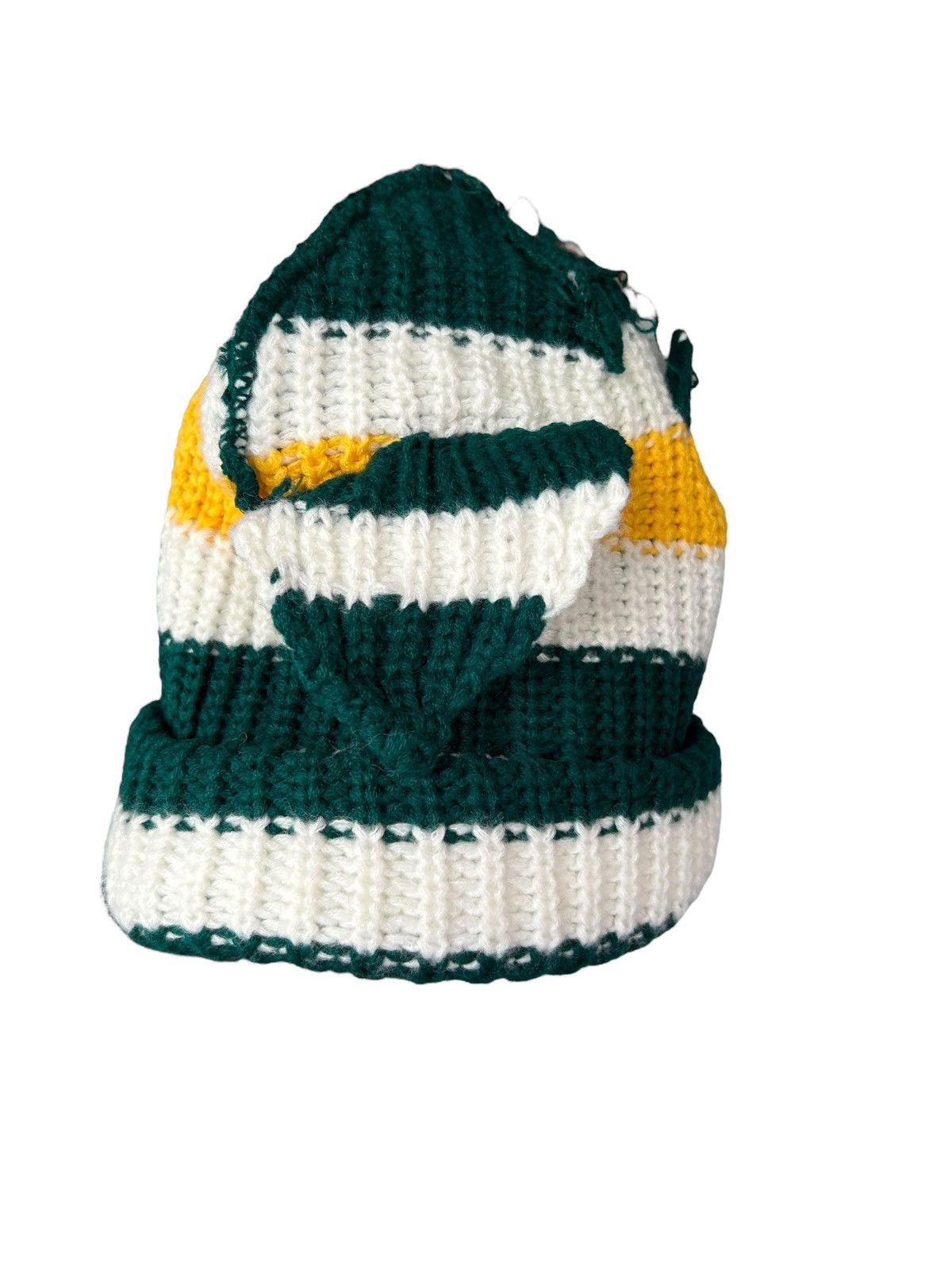 Japanese Brand × Kapital × Vintage Crochet Knitted Handmade Bunny Horn Devil Beanie Hats☠️☠️ Size ONE SIZE - 5 Thumbnail