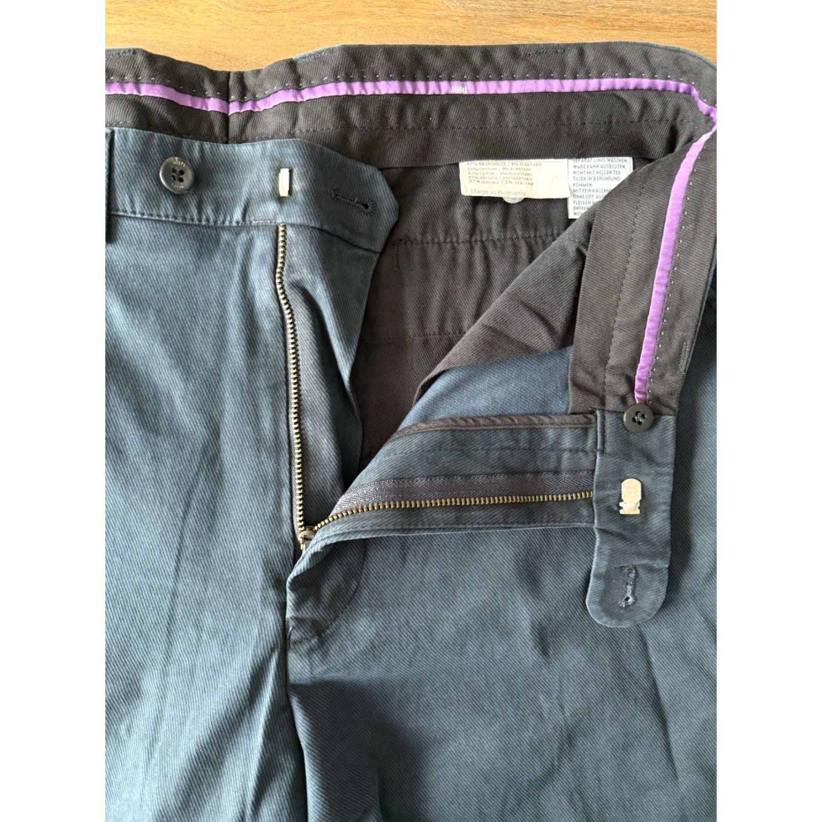 Vintage Hiltl Napa Twill Pants Men 35 Blue Straight Leg 5-Pocket Middle Rise Regular Fit Size US 35 - 4 Thumbnail