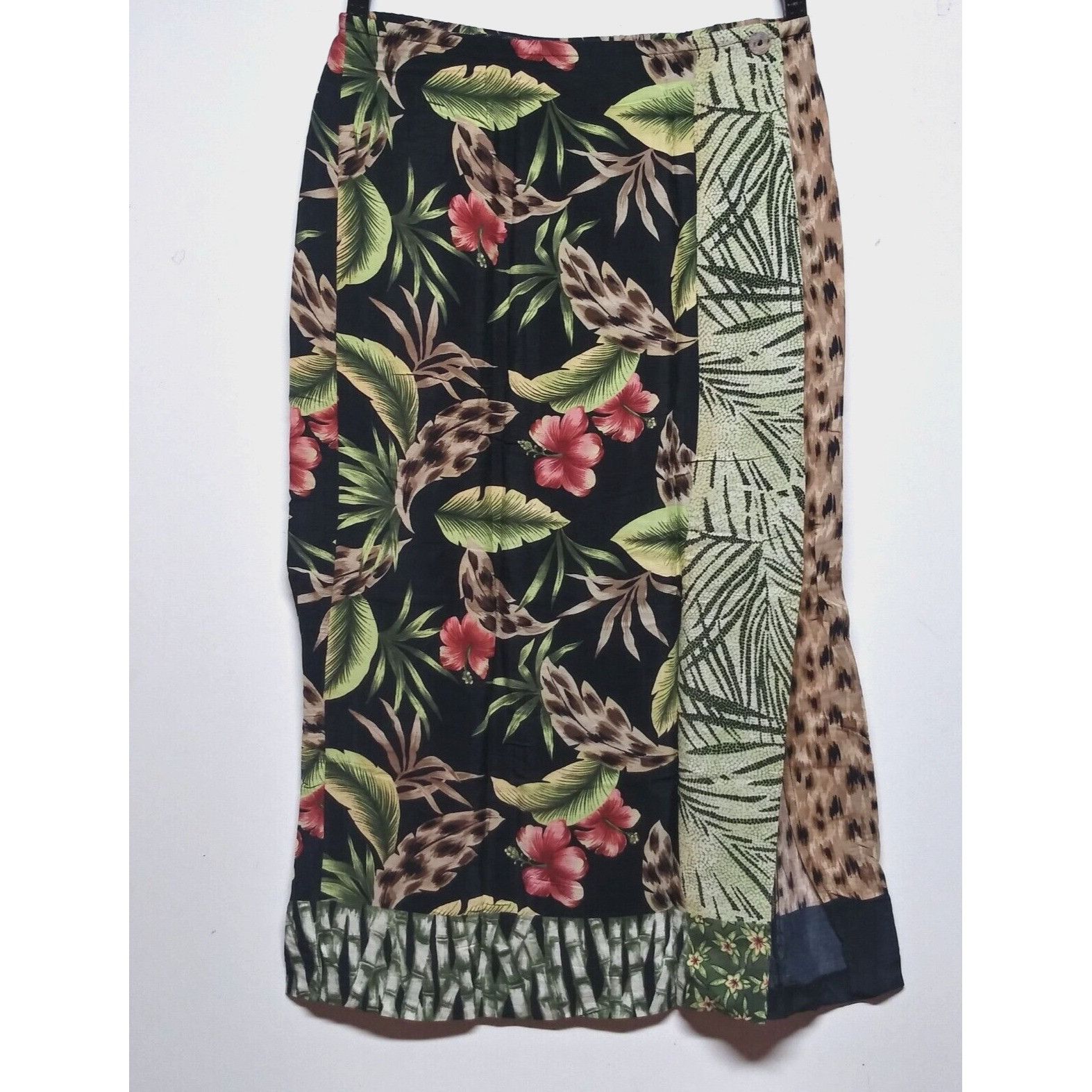 Vintage Womens Hawaiian BOHO GYPSY pencil skirt Cottagecore sz 12 MI Size 34" / US 12 / IT 48 - 3 Thumbnail