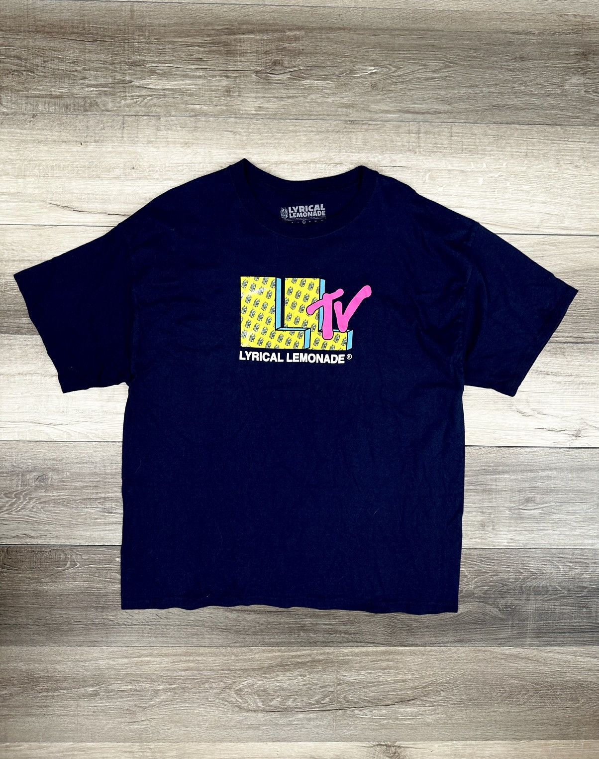 image of Lyrical Lemonade Navy " Mtv " Logo Tee Sz. XL Ll, Men's