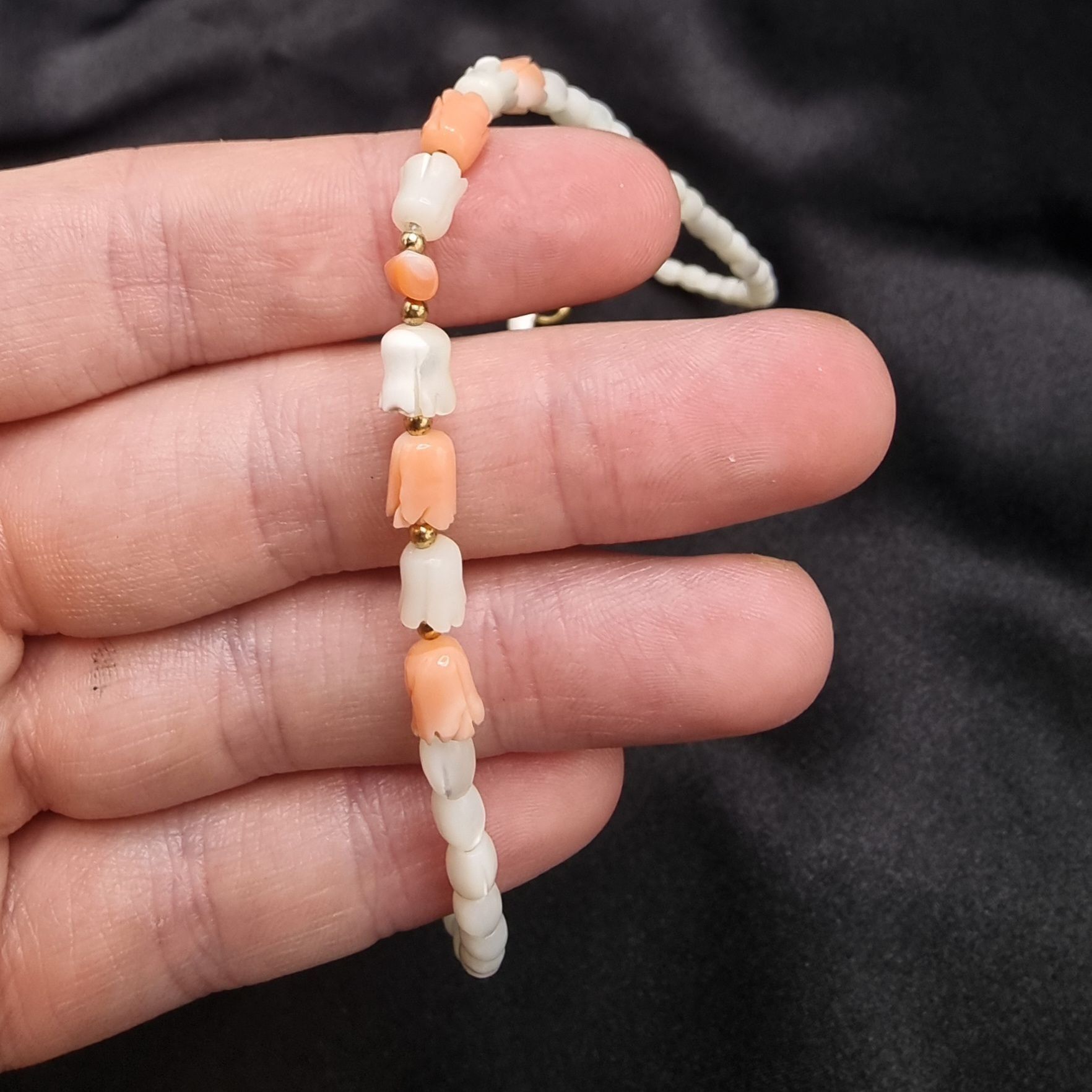 Vintage Vintage 1960s-70s Coral & Pearl Necklace And Clip-On Earring Size ONE SIZE - 5 Thumbnail