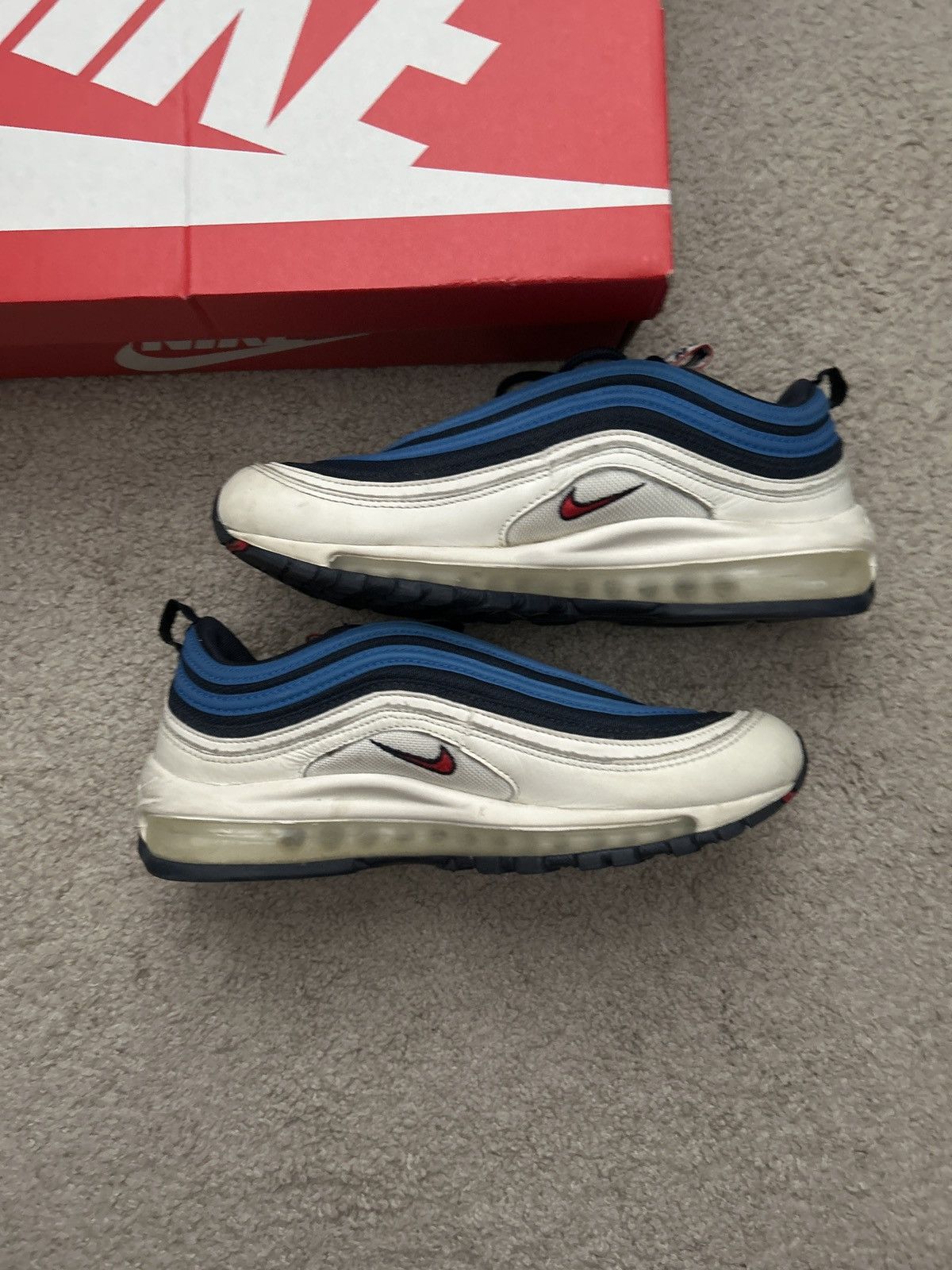 Nike Nike Air Max 97 Pull Tab Obsidian White Size US 8 / EU 41 - 2 Thumbnail