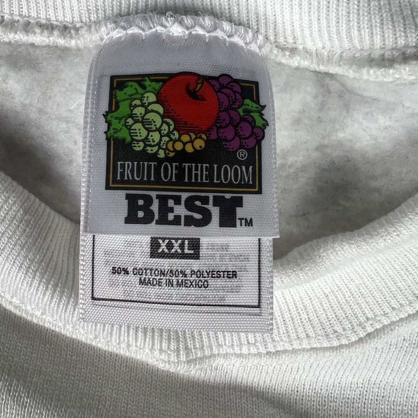 Fruit Of The Loom VINTAGE Pig Swine Ribfest 1998 Graphic Crewneck Sweatshirt 2XL Pullover White 90s Fruits Of The Loom Mens Size US XXL / EU 58 / 5 - 2 Thumbnail