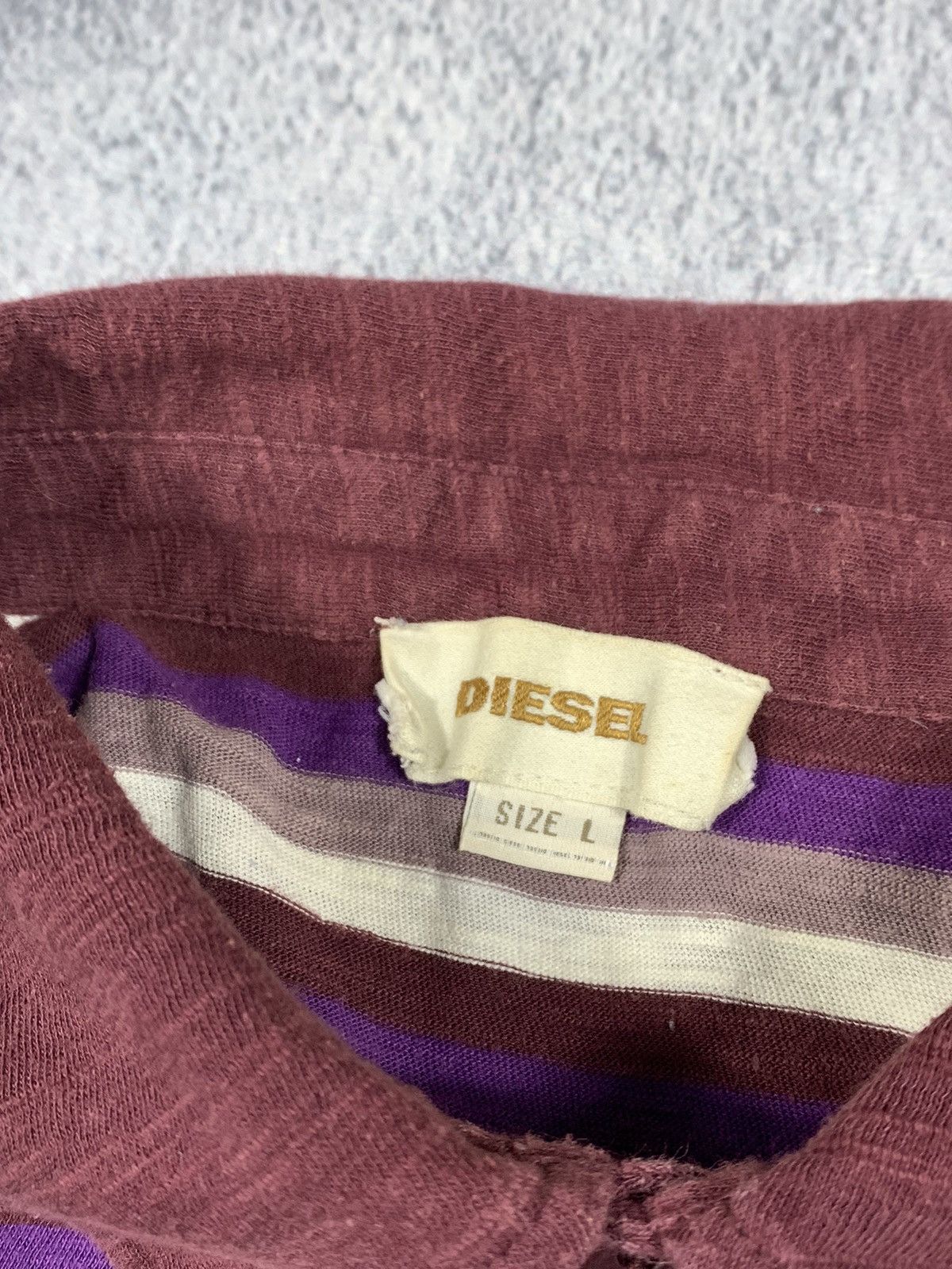Diesel Vintage Y2K Diesel polo t-shirt striped casual style size L Size US L / EU 52-54 / 3 - 4 Thumbnail