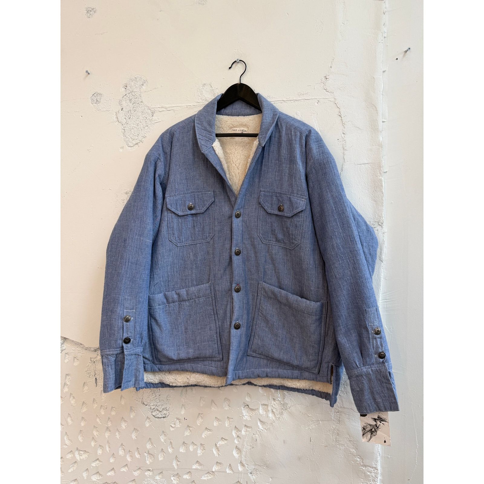 Greg Lauren Greg Lauren SAMPLE Chambray Sherpa Jacket Size US L / EU 52-54 / 3 - 1 Thumbnail