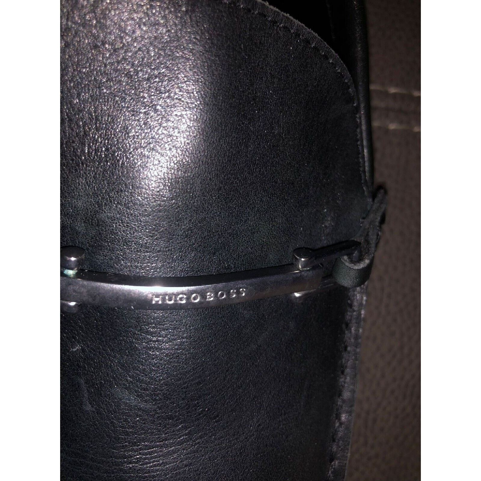 Hugo Boss HUGO BOSS Black Leather MEN Shoes SIZE 11.5M Size US 11.5 / EU 44-45 - 5 Thumbnail