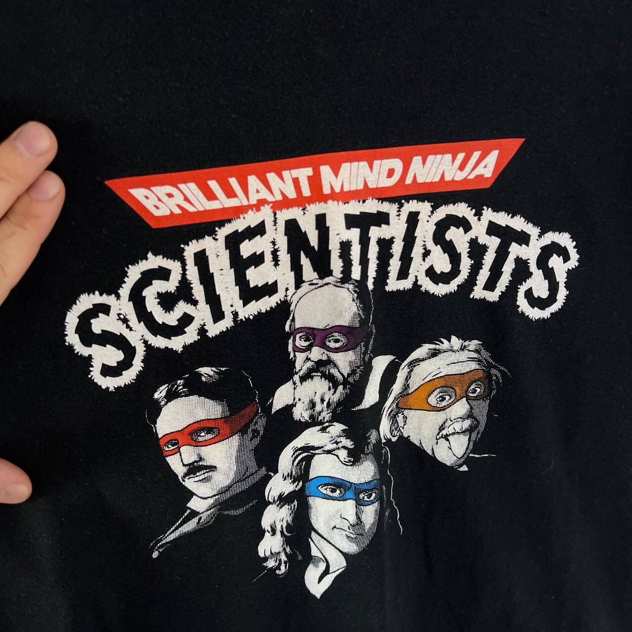 Band Tees Crazy Scientists Tee Vintage Y2k Style Brilliant Mind Ninja Size US XL / EU 56 / 4 - 3 Thumbnail