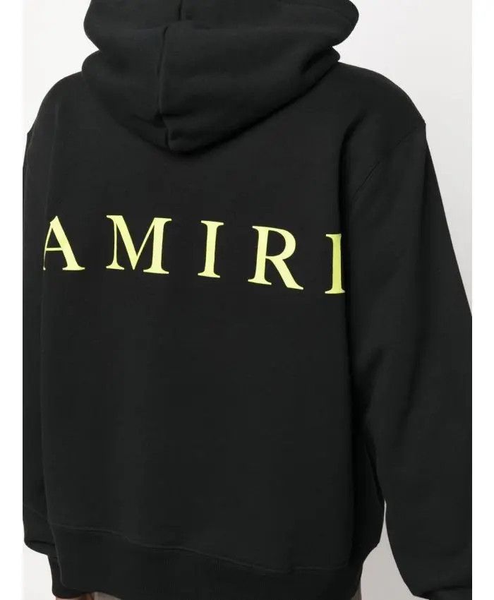 Amiri o1mle0325 MA Logo Hoodie in Black/Lime Size US XS / EU 42 / 0 - 4 Thumbnail