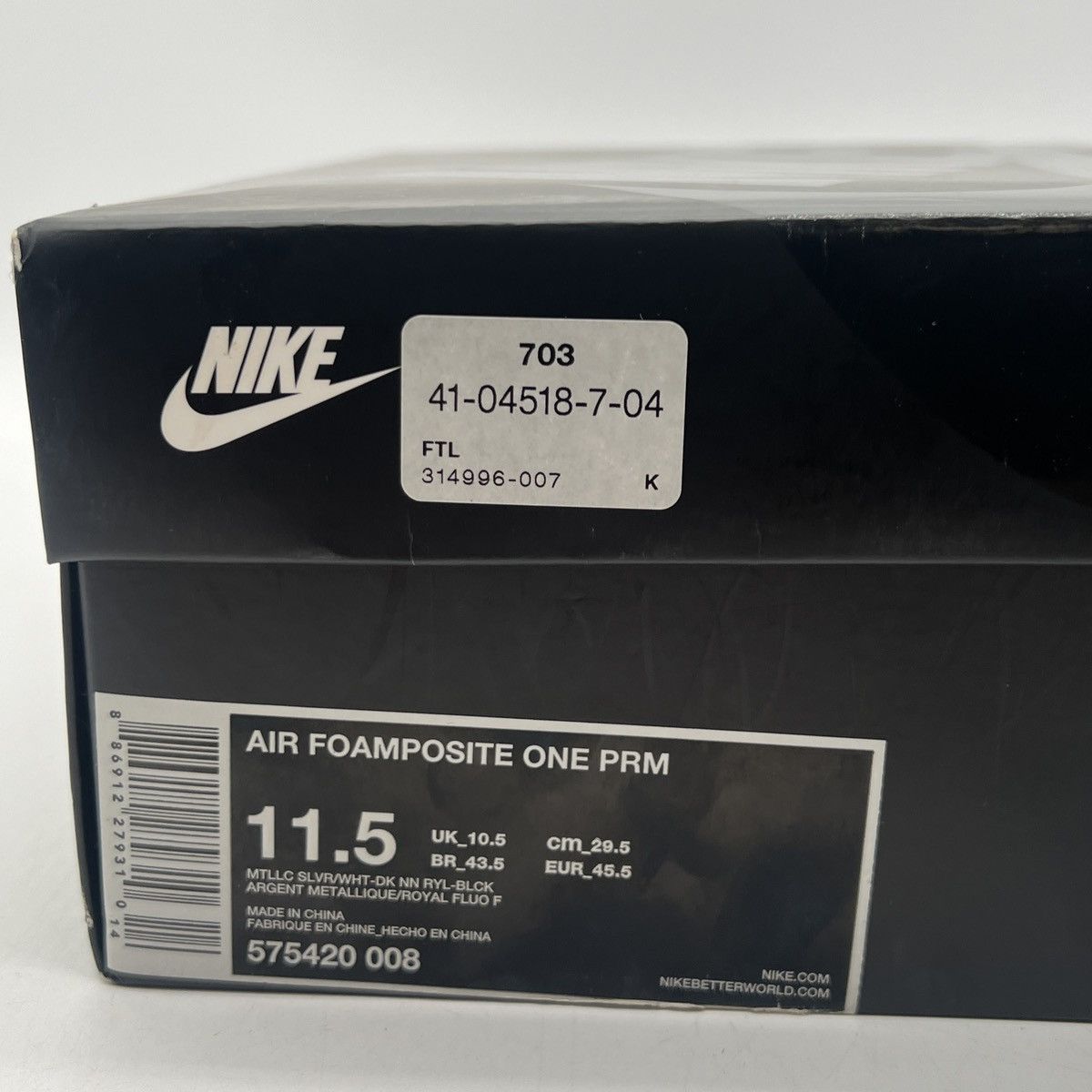Nike Air Foamposite one blue mirror Size US 11.5 / EU 44-45 - 9 Thumbnail