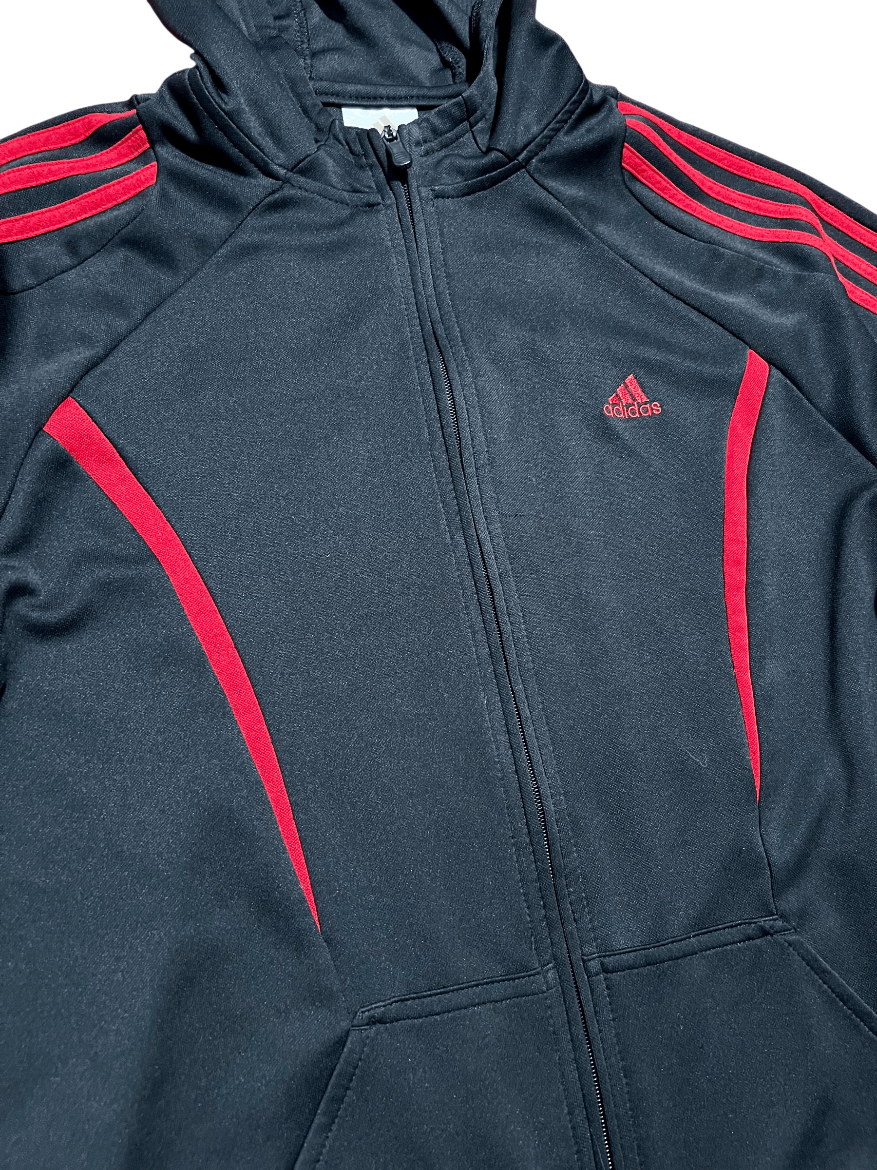 Adidas Adidas Retro Athletic Red & Black Full Zip Track Jacket Size US XL / EU 56 / 4 - 2 Thumbnail