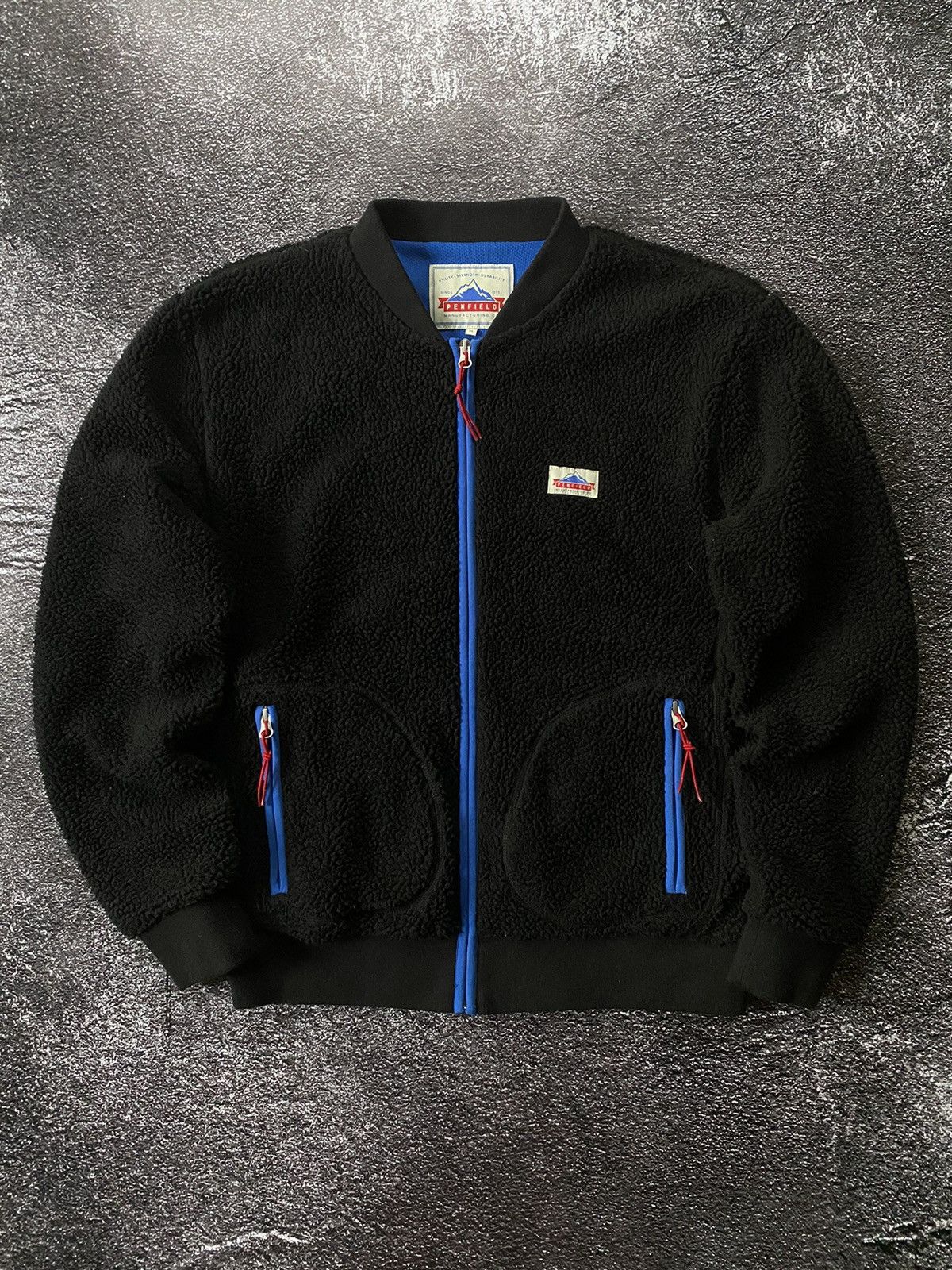 Penfield deep pile black fleece jacket