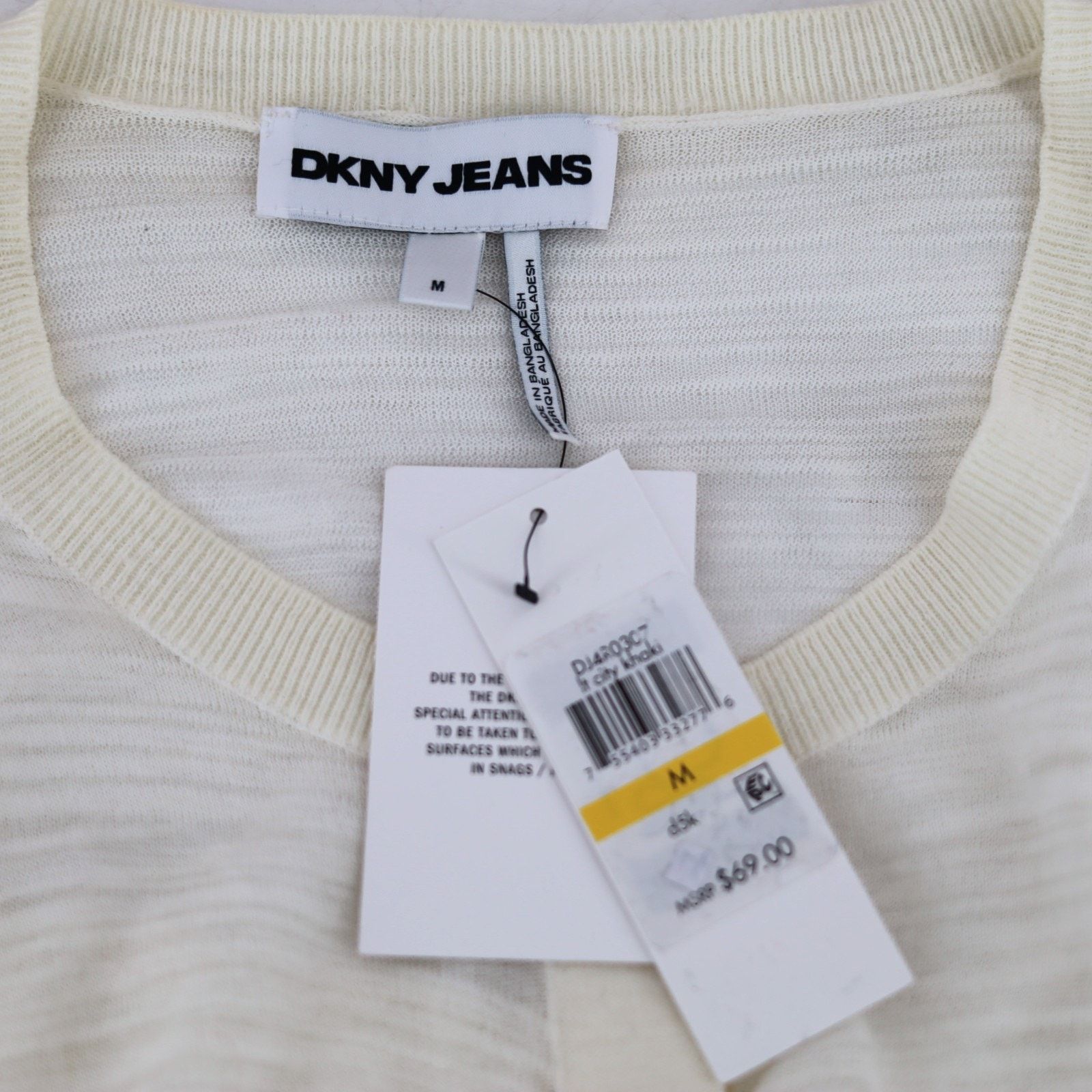 DKNY DKNY Jeans Women Ivory Long Sleeve Button Cardigan Size M Size M / US 6-8 / IT 42-44 - 5 Thumbnail