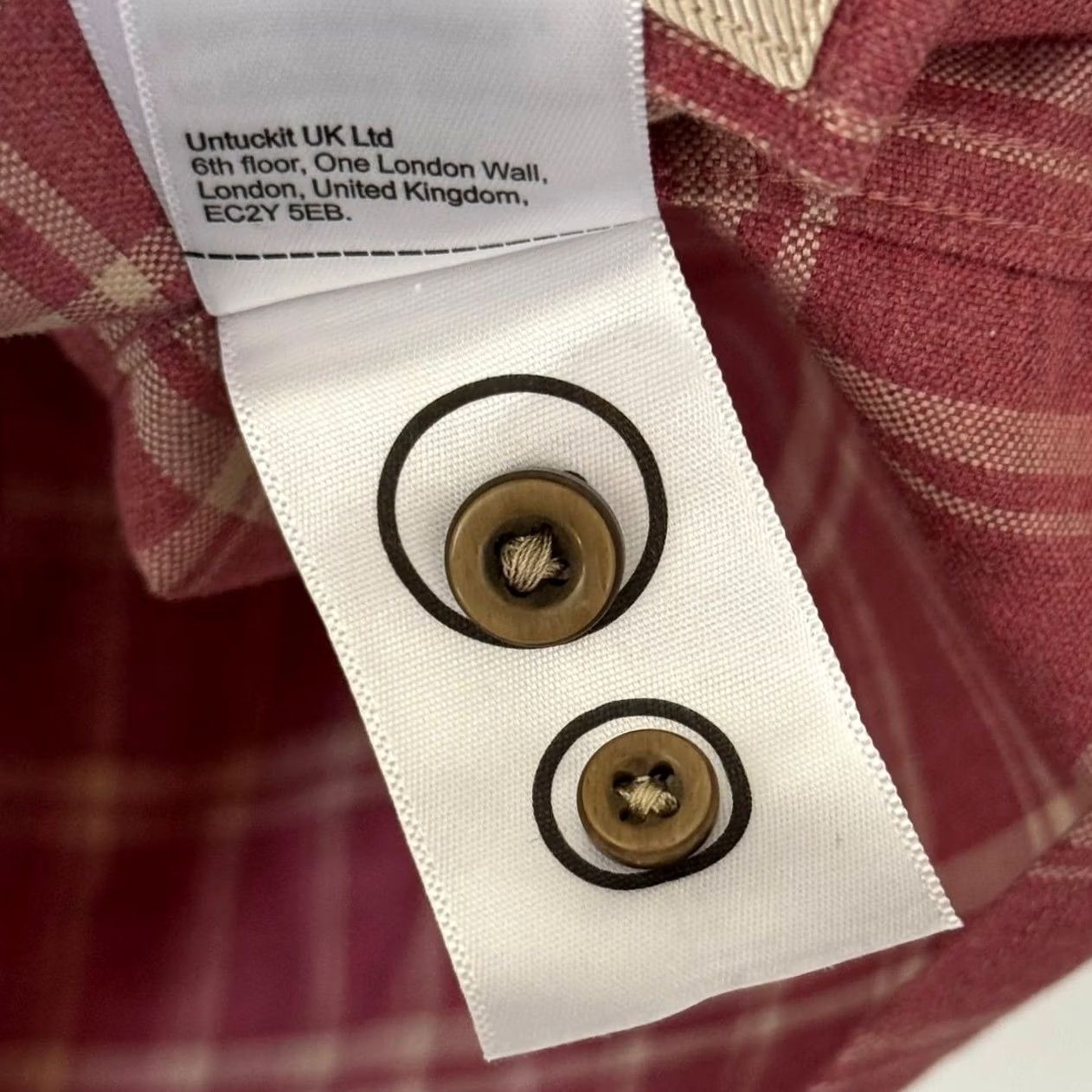 UNTUCKit UNTUCKit Red Plaid Button Down Flannel Long Sleeve Cotton Mens-L Size US L / EU 52-54 / 3 - 8 Thumbnail