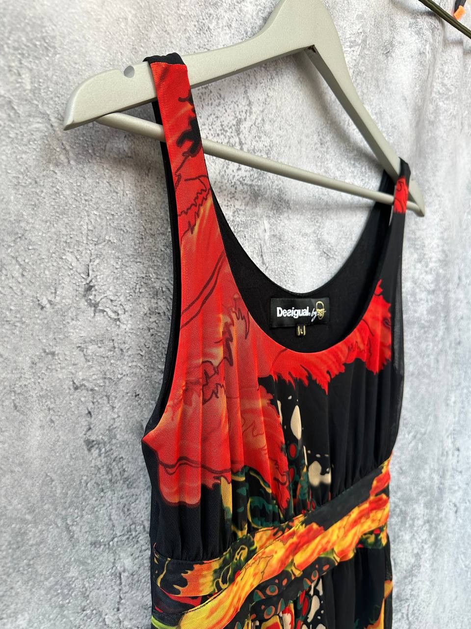 Desigual × Karl Lagerfeld Desigual By Karl Lagerfeld Florecilla Dress Floral Mesh Size L / US 10 / IT 46 - 4 Thumbnail