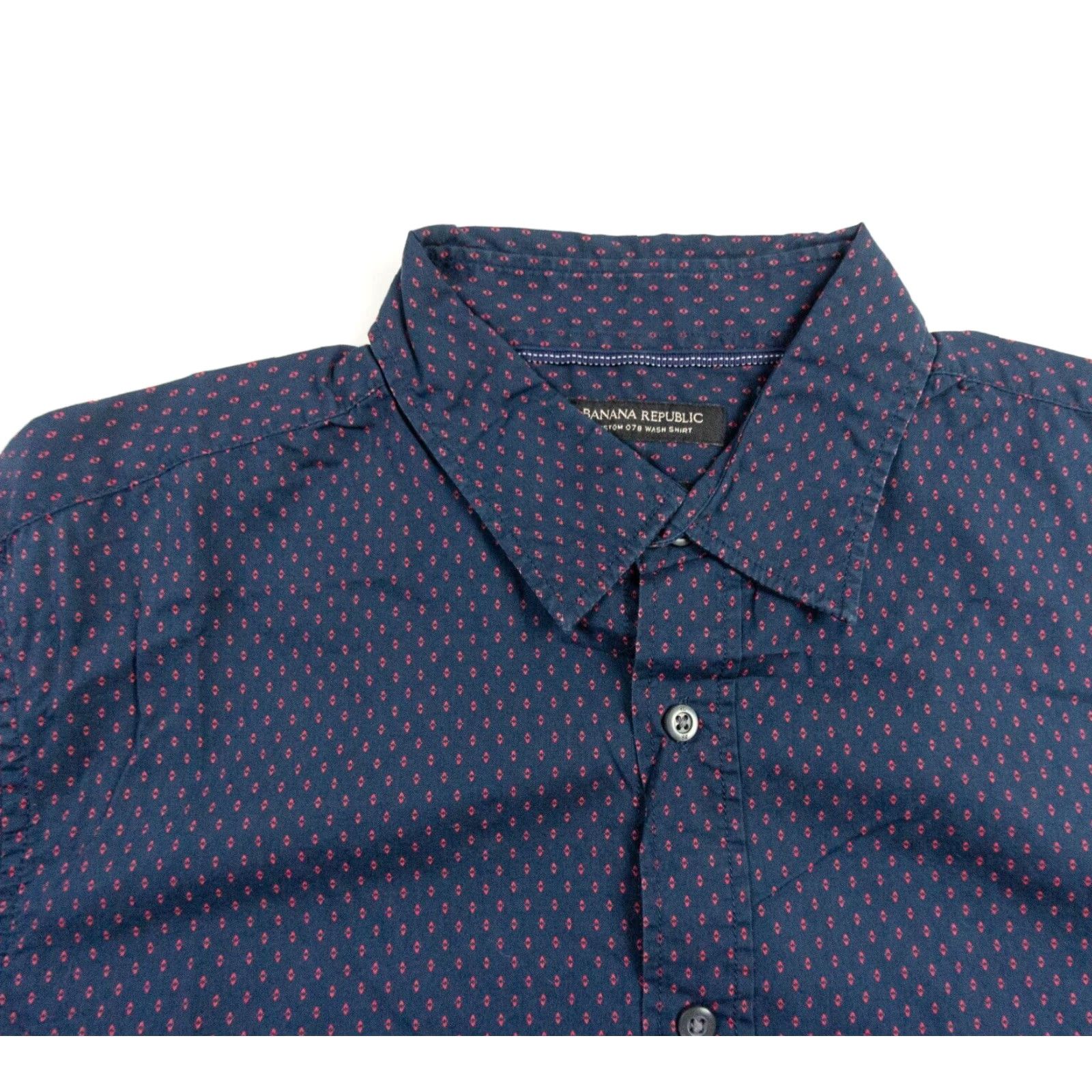 Banana Republic Banana Republic Banana Republic Men’s Camden Fit Button Down Shirt M Medium Blue Cotton Button-Up Collared Long Sleeve Zip? Size US M / EU 48-50 / 2 - 2 Thumbnail