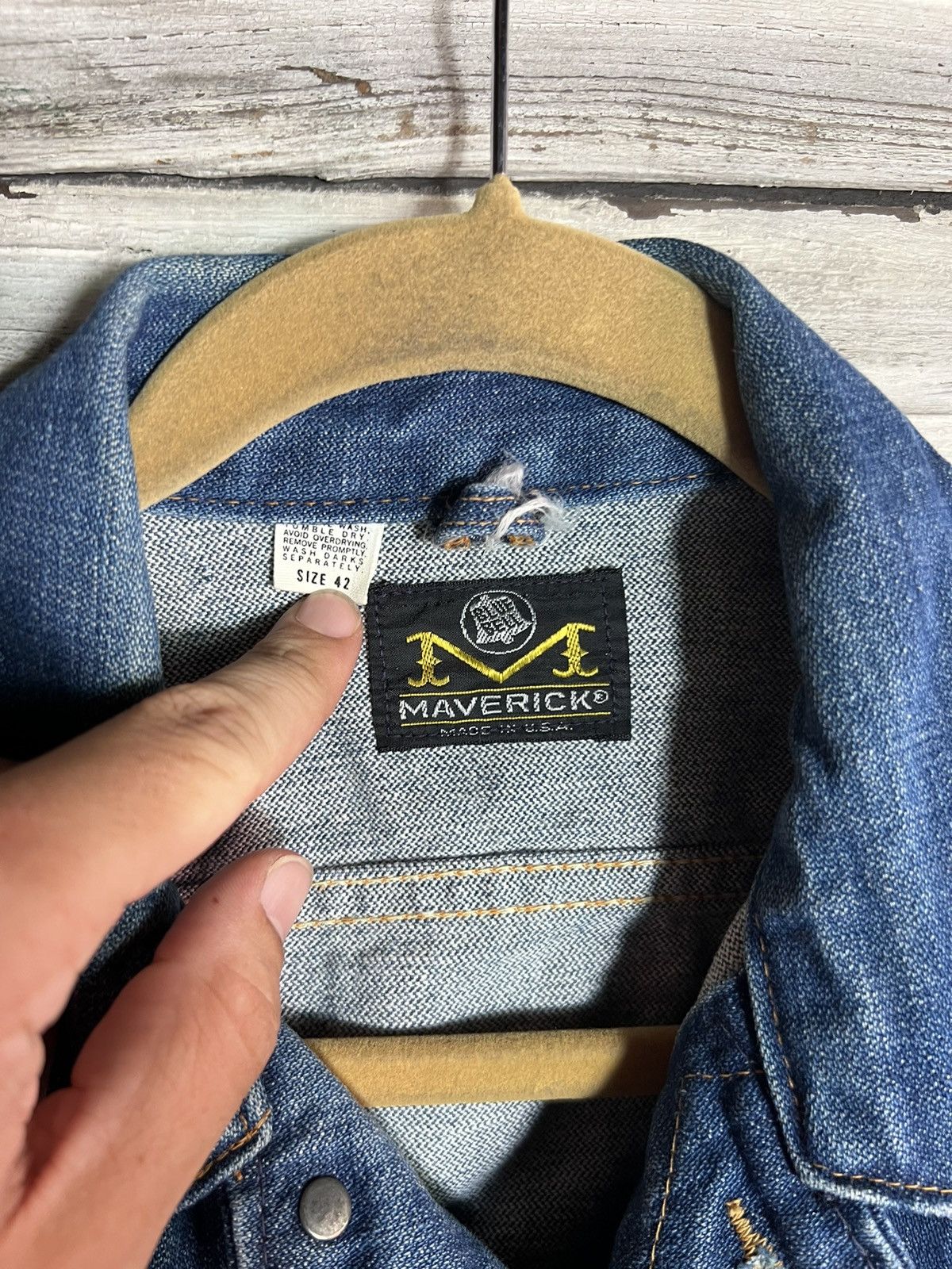 Vintage VTG Maverick Jacket Mens 42 Blue Bell Denim Jacket Size US M / EU 48-50 / 2 - 4 Thumbnail