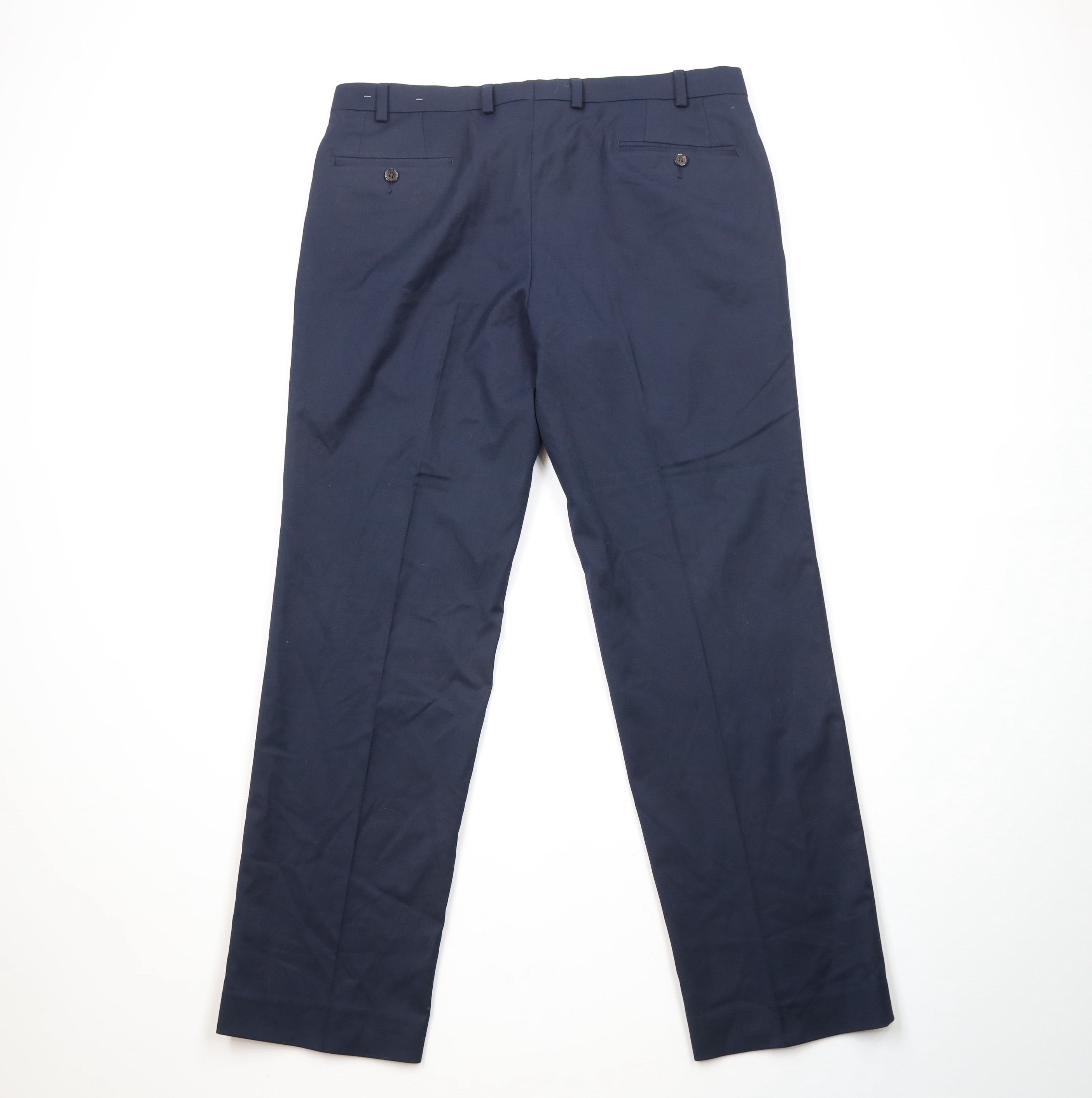 Ralph Lauren × Vintage Vintage Ralph Lauren Stretch Flat Front Chino Pants Blue Size US 36 / EU 52 - 8 Thumbnail