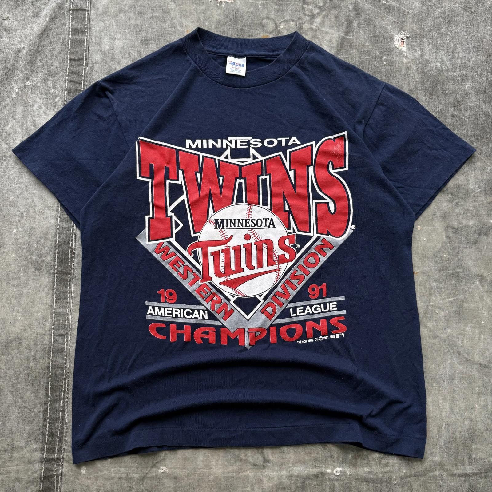 MLB Vintage 90s Minnesota Twins Champions MLB Baseball Shirt Size US M / EU 48-50 / 2 - 1 Thumbnail