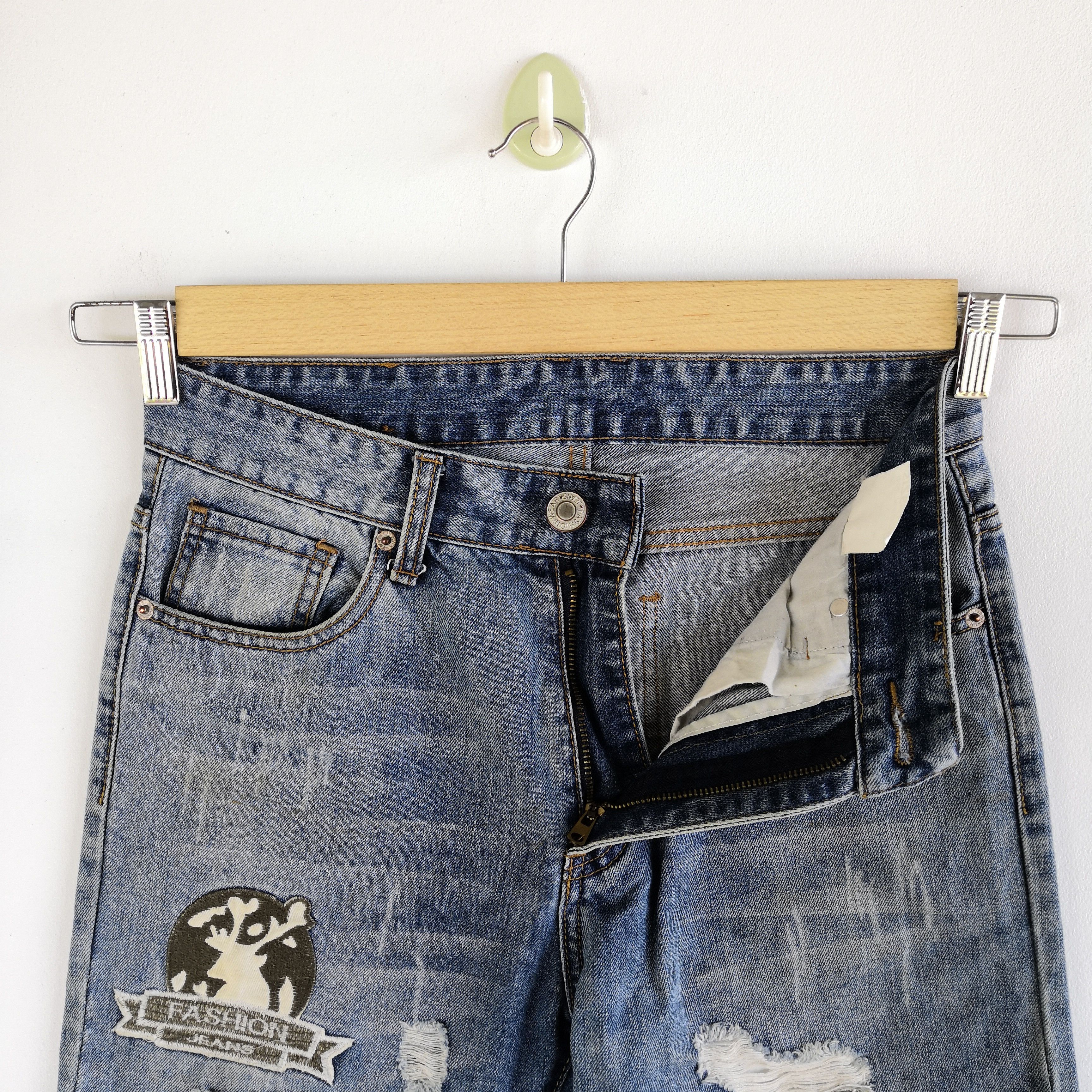Japanese Brand Japanese Jogger Distressed Jeans Japanese Denim Pants Size 28" / US 6 / IT 42 - 6 Thumbnail