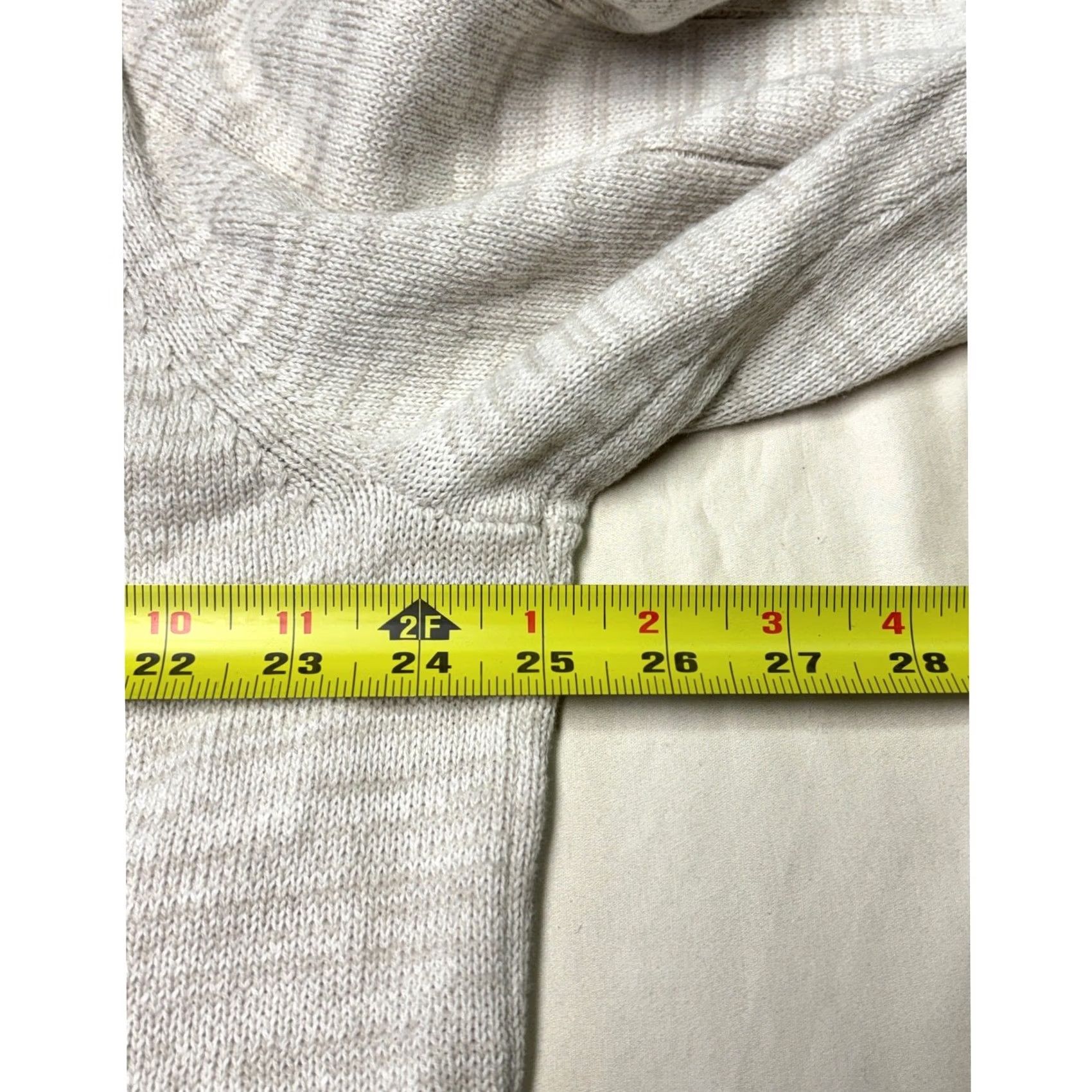 Vintage Southern Pines Mens Mock Neck Cable Knit Sweater Beige Marl Size XL Size US XXL / EU 58 / 5 - 5 Thumbnail
