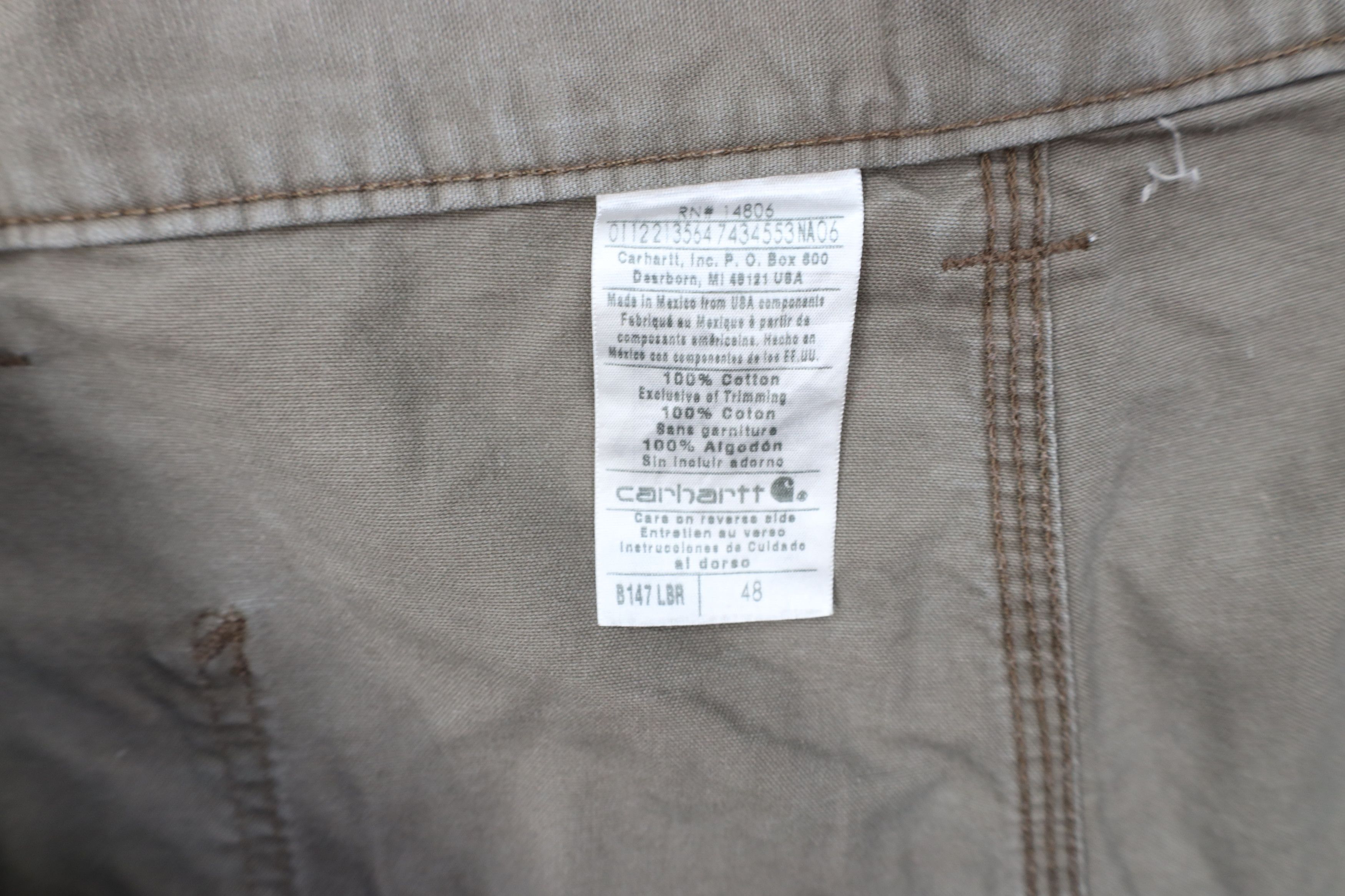 Carhartt Vintage Carhartt Relaxed Dungaree Shorts Light Brown Cotton Size US 44 / EU 60 - 8 Thumbnail