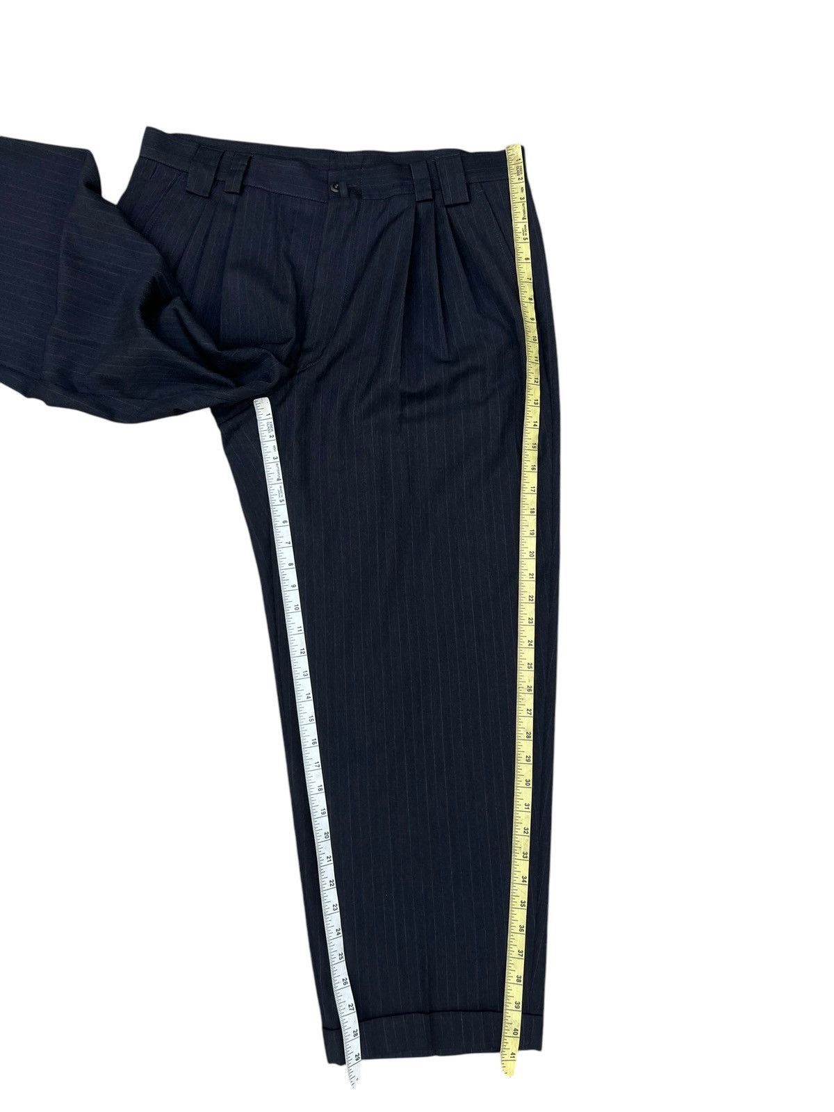 Versace Archive 90s Gianni Versace Stripes Wool Baggy Trouser Pant Size US 36 / EU 52 - 6 Thumbnail