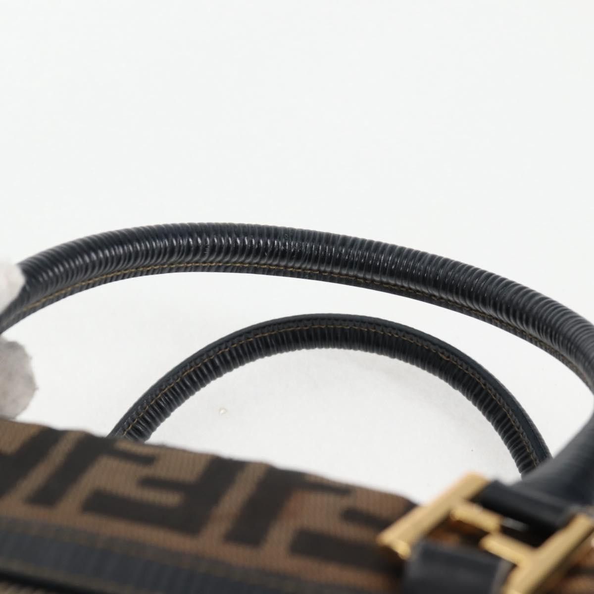 Fendi FENDI Zucca Canvas Hand Bag Black Brown Gold Size ONE SIZE - 8 Thumbnail