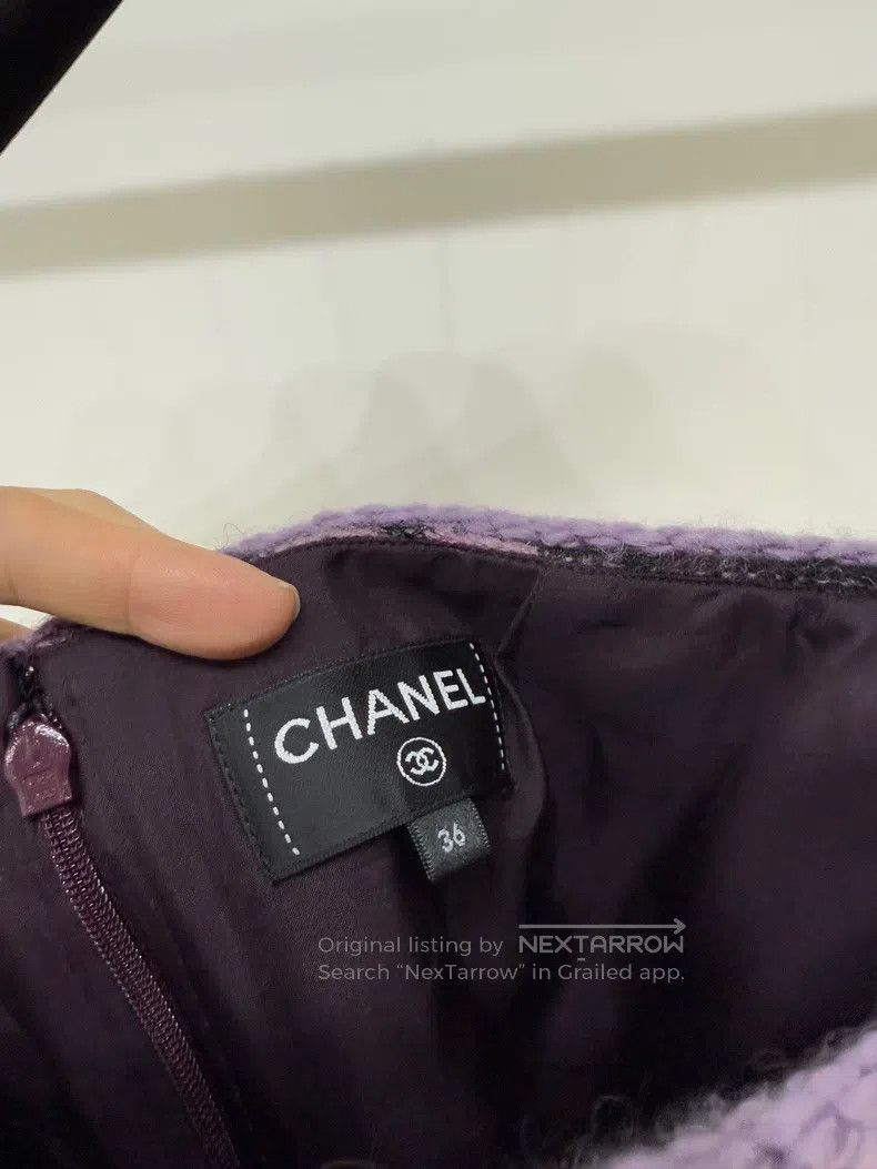 Chanel Chanel 24A Craft Workshop Series Lace Purple Plaid Skirt Size 24" / US 00 / IT 34 - 4 Thumbnail