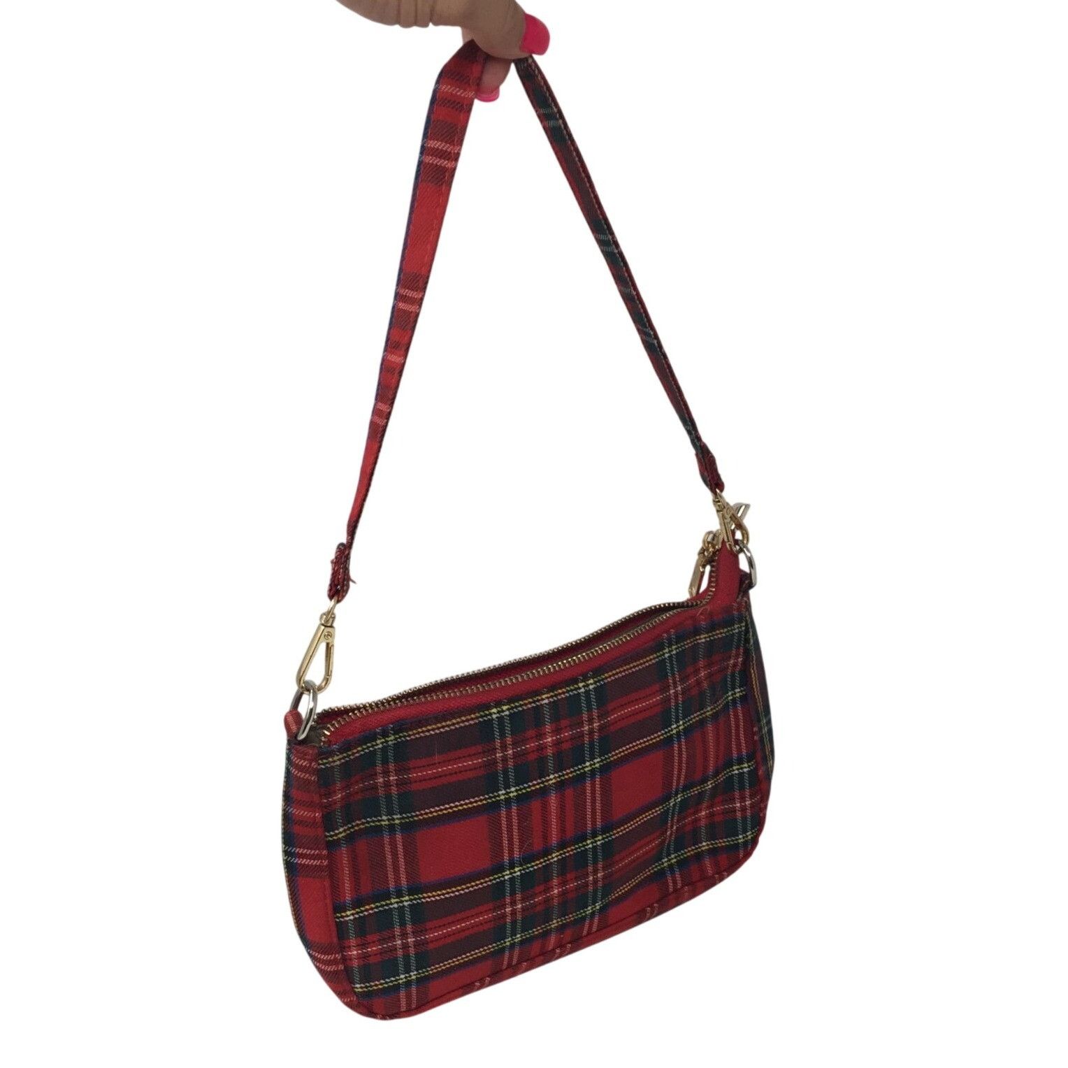 Other Women's Small Red Plaid Purse/Handbag Size ONE SIZE - 2 Thumbnail