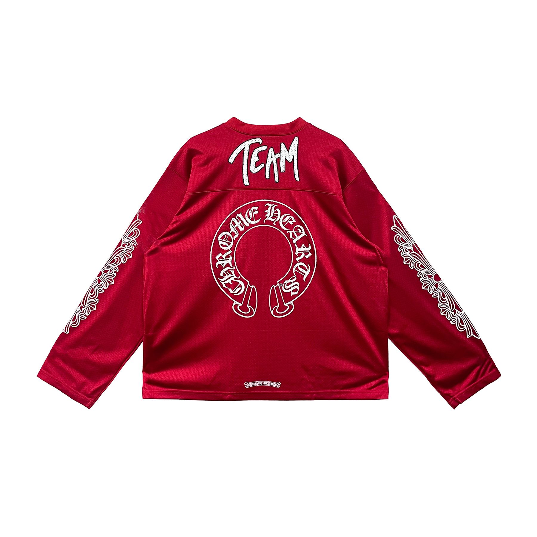 Pre-owned Chrome Hearts Matty Boy Mesh Long Sleeve Tee In Red