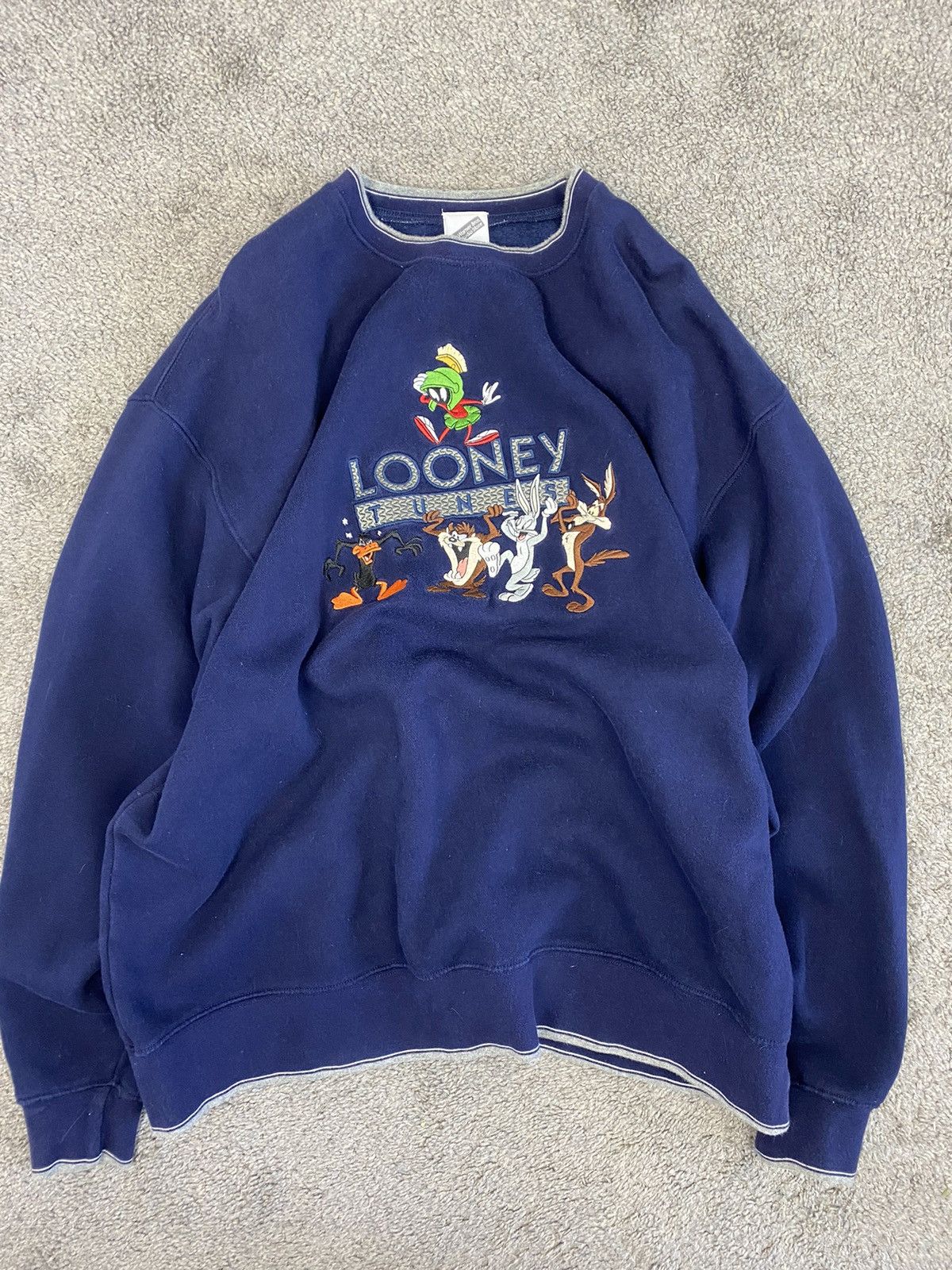 Vintage × Warner Bros Vintage 90s looney tunes embroidered crewneck Size US XL / EU 56 / 4 - 1 Thumbnail