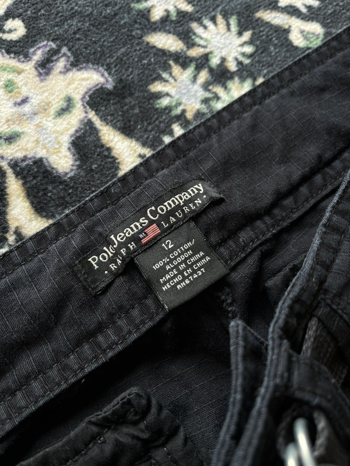 Polo Ralph Lauren Polo Ralph Lauren Black Ripstop Cargo Pants Size US 34 / EU 50 - 8 Thumbnail