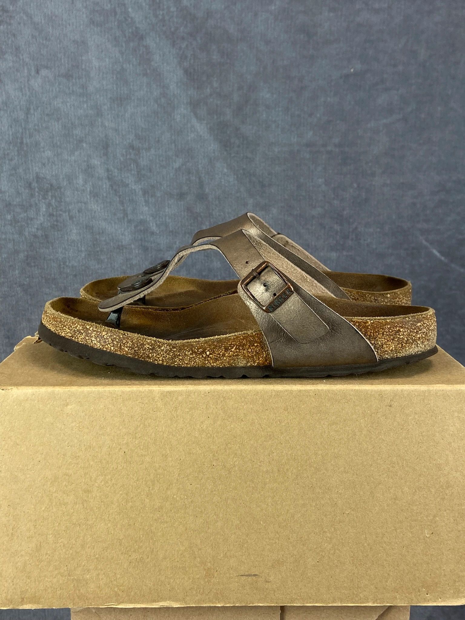 Birkenstock Birkenstock Green Leather Sandals Comfort Size US 5.5 / EU 38 - 2 Thumbnail