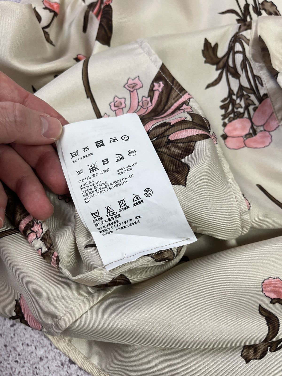 Prada Prada Milano Floral Silk Shirt Beige Size XL / US 12-14 / IT 48-50 - 10 Thumbnail