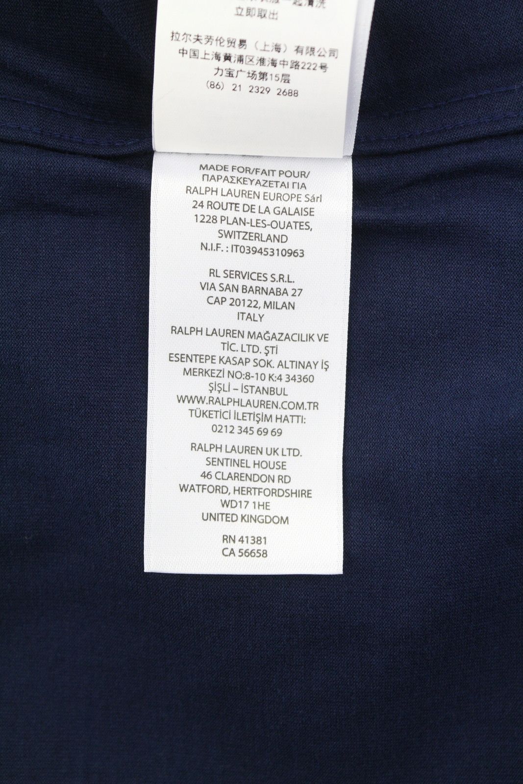 Ralph Lauren M Dark Blue Cutaway Button-Up Embroidered Logo 86991 Size US M / EU 48-50 / 2 - 10 Thumbnail