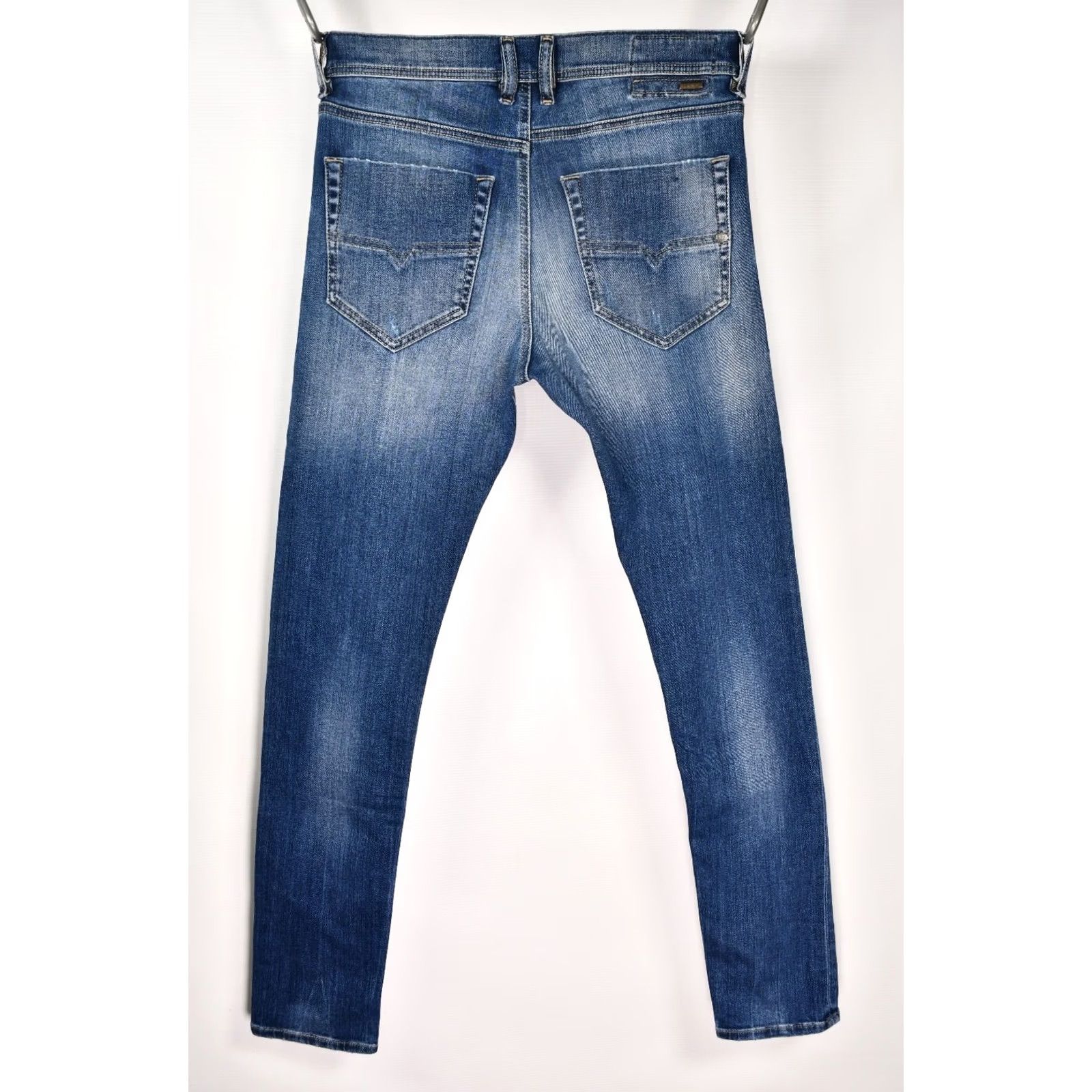 Diesel Diesel Tepphar 084GG Stretch Slim-Carrot Jeans W31 L32 Blue Men Slim 98%Cotton 2%Elastane Straight Carrot Style Denim Jeans Size US 31 - 3 Thumbnail