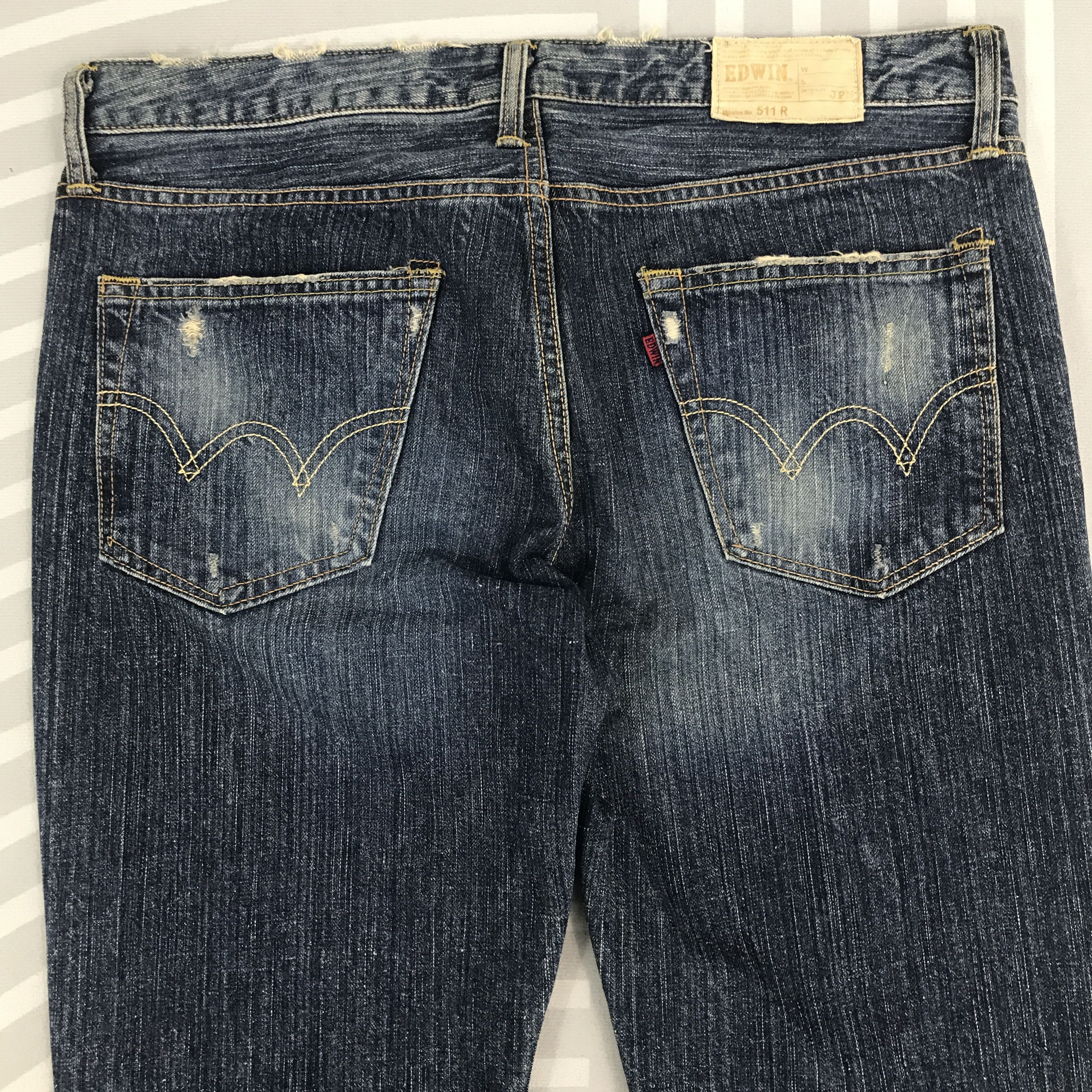 Edwin × Vintage Flare Edwin Japan distressed bootcut Denim pants Size US 34 / EU 50 - 5 Thumbnail