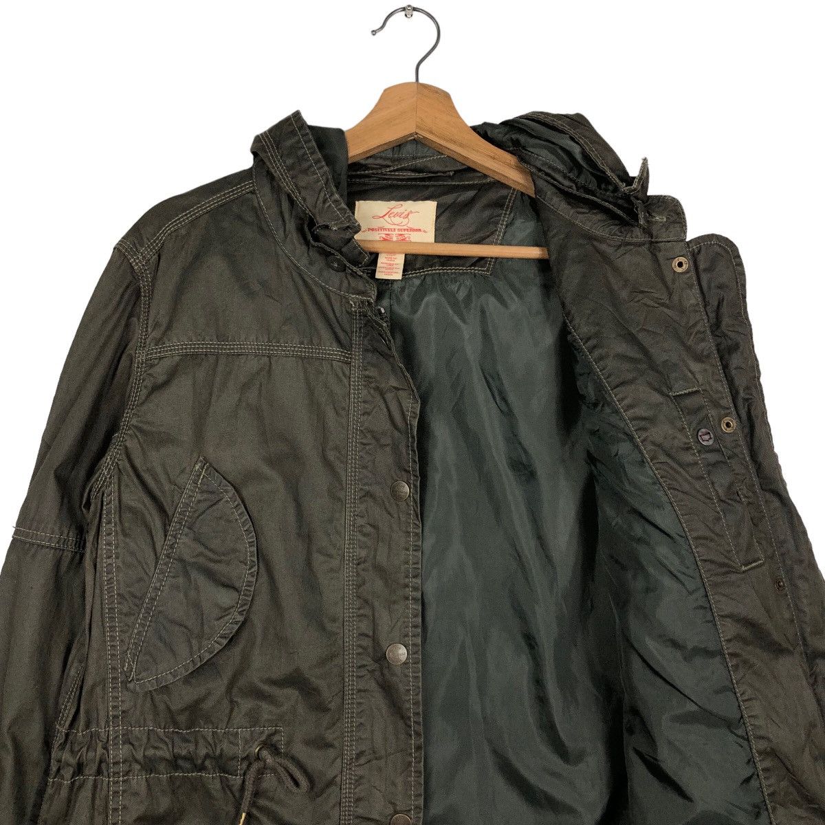 Japanese Brand 🔥Vintage Wax Fish Tail Parka Jacket Levi’s Biker Parachute Size US S / EU 44-46 / 1 - 12 Thumbnail