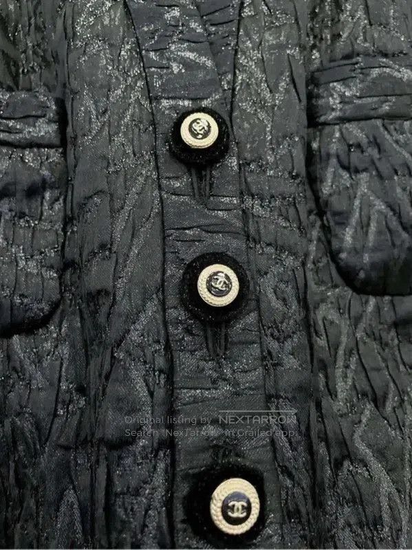 Chanel Chanel Black Silk Blend Women's Jacket . Size S / US 4 / IT 40 - 6 Thumbnail