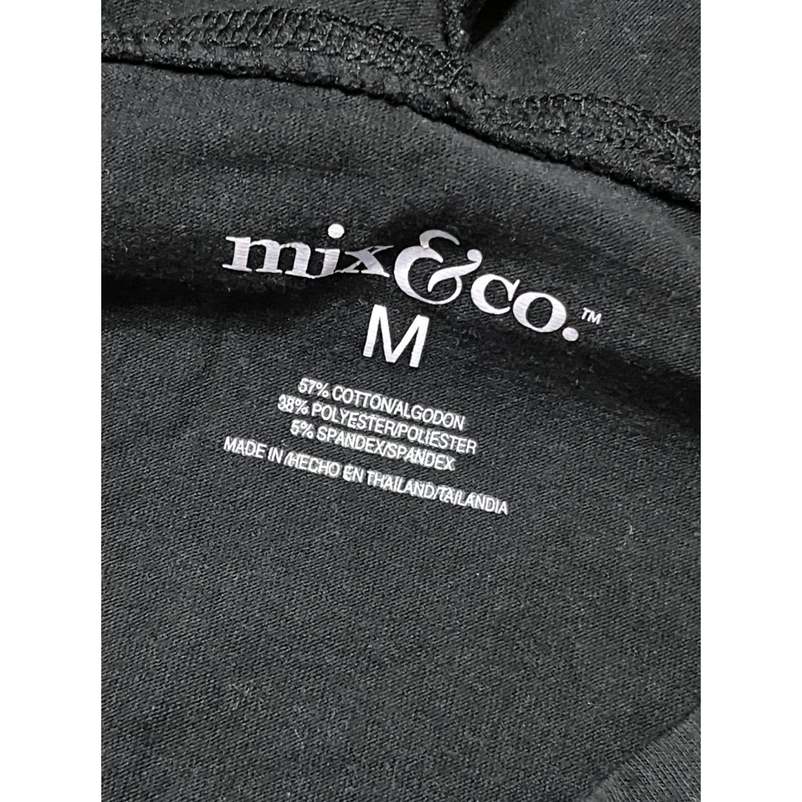 Vintage Mix&Co. Hoodie Women’s Size Medium Black Pullover Casual Regular Long Sleeve Solid Modern Fall Spring Summer Size M / US 6-8 / IT 42-44 - 7 Thumbnail