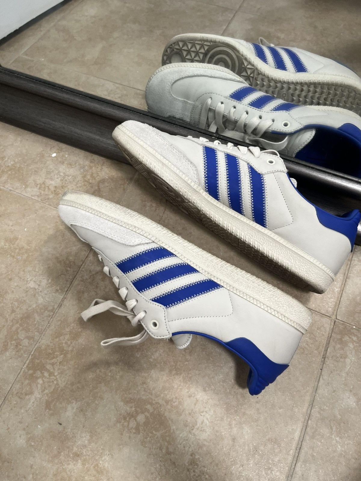 Adidas × Human Made Adidas Samba x Humanrace Pharell Williams blue and white 11 Size US 11 / EU 44 - 6 Thumbnail