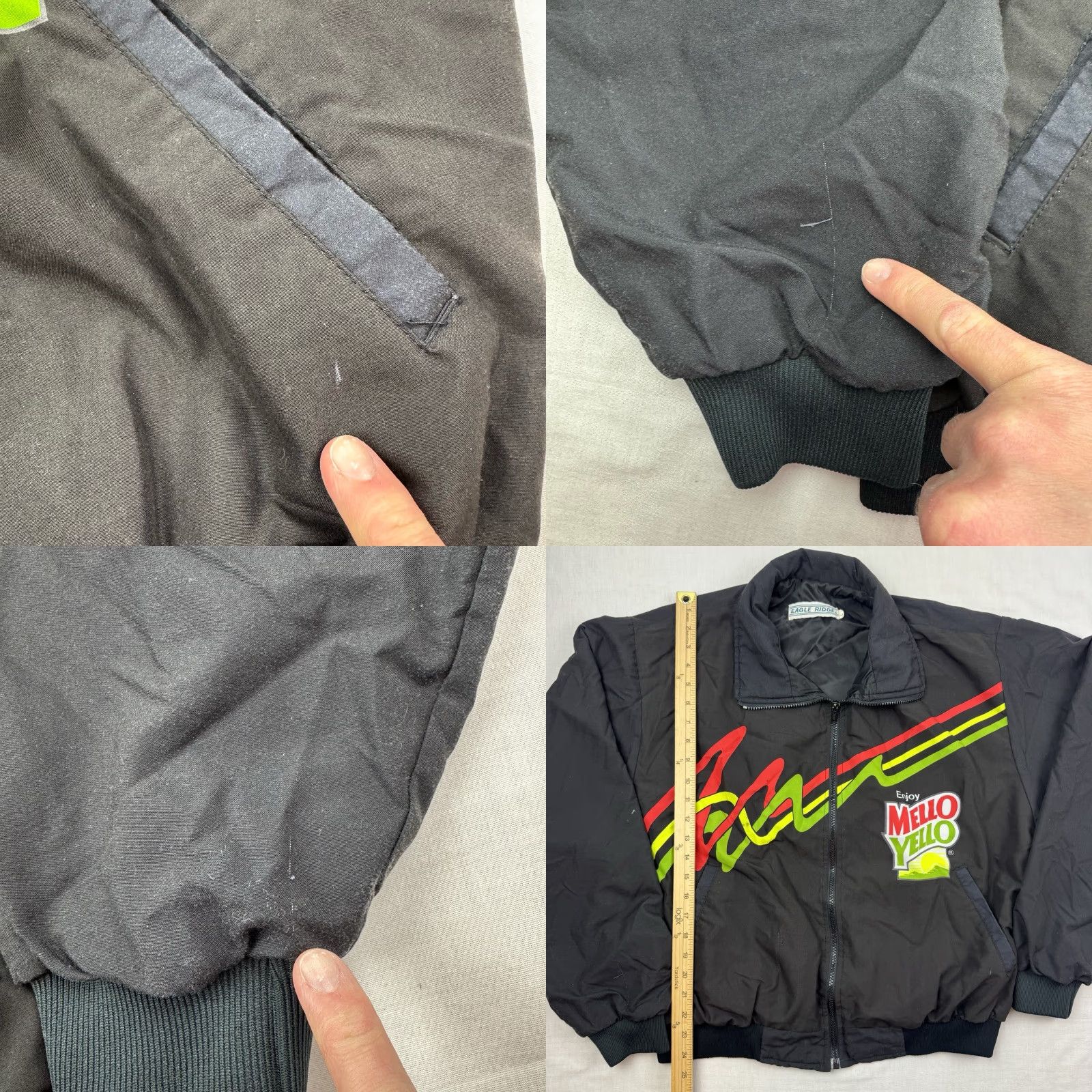 Vintage VINTAGE Eagle Ridge Jacket Mens Bomber Full Zip 80s 90s Black Size L Regular Adults Size US L / EU 52-54 / 3 - 8 Thumbnail
