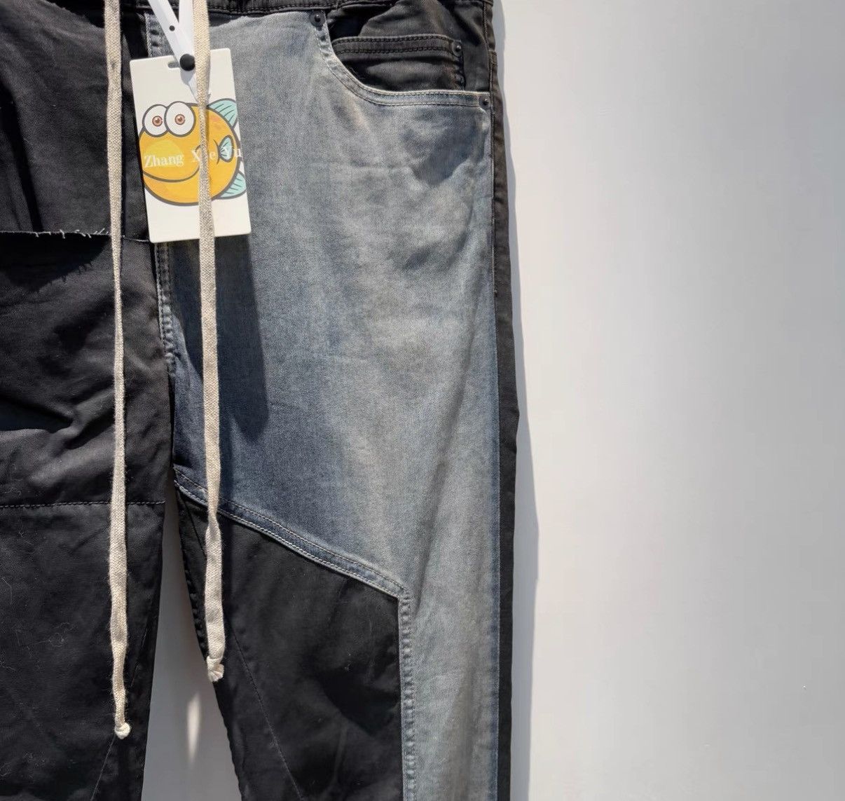 Rick Owens Rick Owens DRKSHDW Waxed Denim Paneled Classic Cargo Pants Size US 38 / EU 54 - 2 Thumbnail