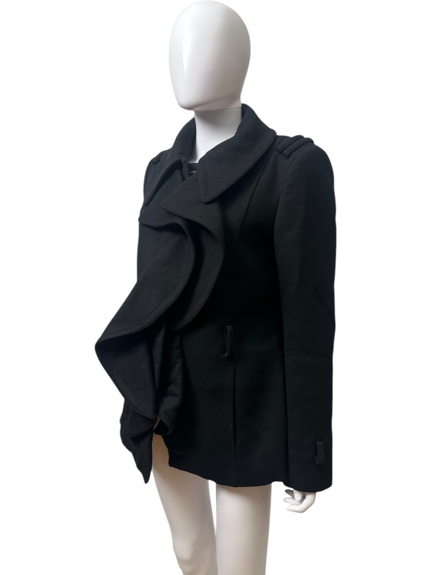 Roberto Cavalli F/W 2009 Chiffon Black Jacket Size L / US 10 / IT 46 - 2 Thumbnail