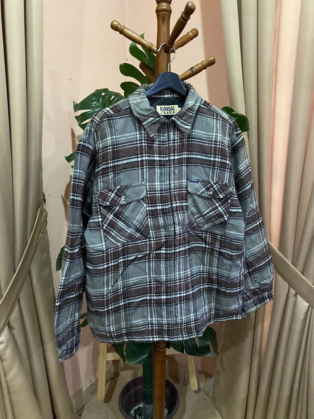 Kansai Yamamoto VINTAGE KANSAI YAMAMOTO PLAID FLANNEL SHIRT JAC Size US L / EU 52-54 / 3 - 5 Thumbnail