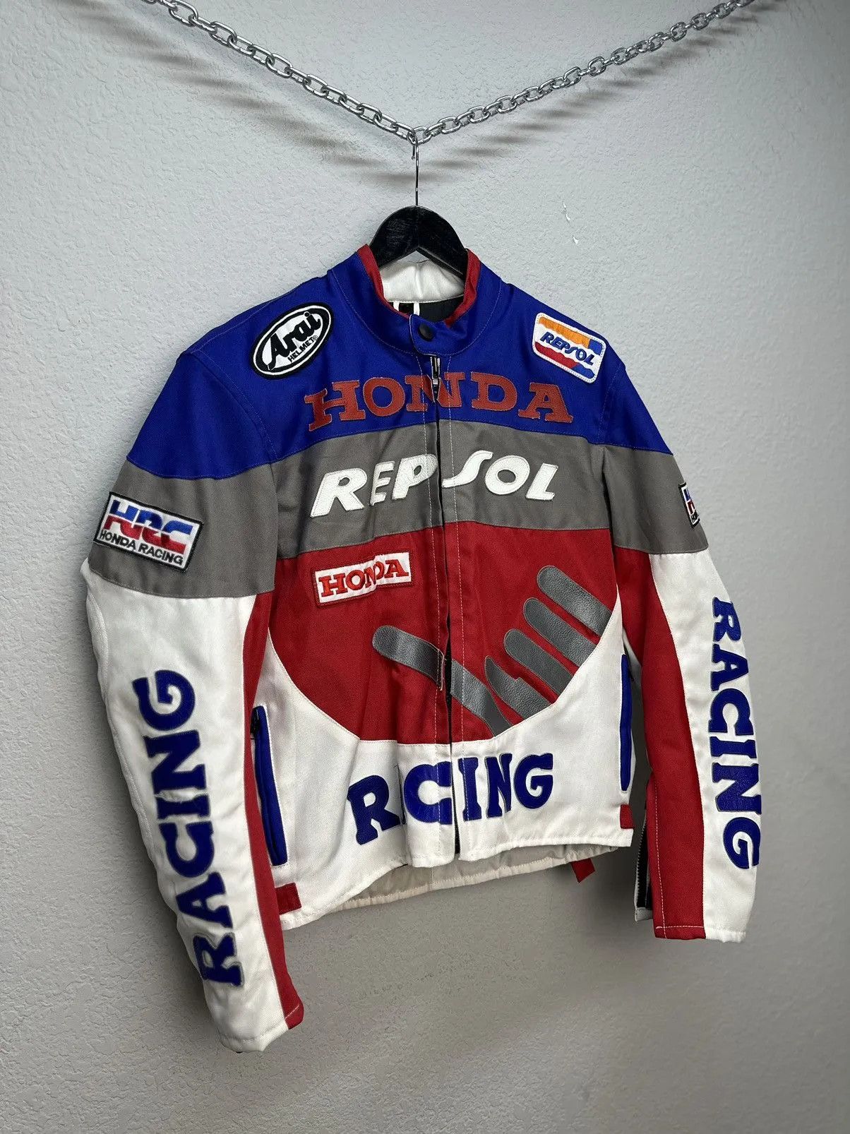 Honda Vintage Leather Jacket Honda Marlboro Red Bull NASCAR Moto Size US S / EU 44-46 / 1 - 3 Thumbnail