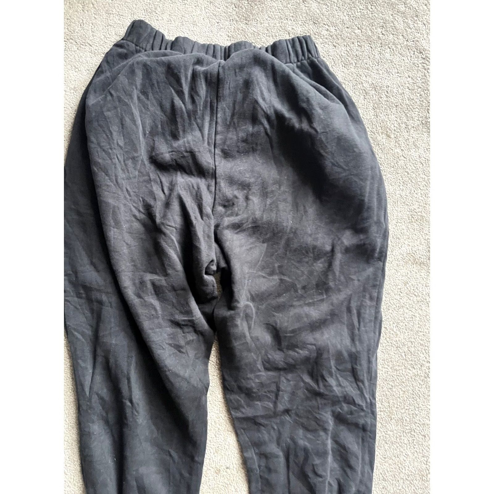 Gap Gap Men Sweatpants Size Large Black Solid Jogger Pants Regular Activewear Mens L Size US 33 - 4 Thumbnail