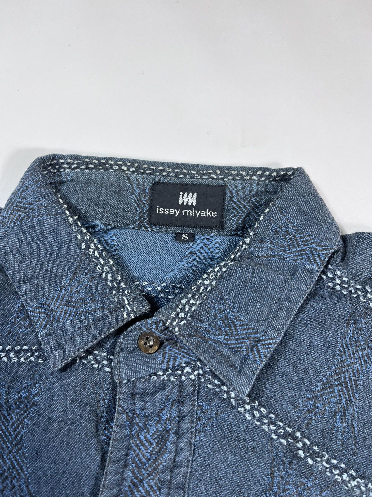 Issey Miyake 90's ISSEY MIYAKE JACQUARD PATTERN SHIRT Size US S / EU 44-46 / 1 - 3 Thumbnail