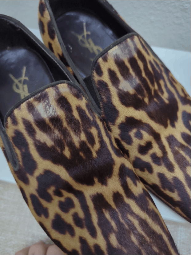 Yves Saint Laurent YSL Leopard Pony Hair Loafer Size US 6.5 / EU 39-40 - 3 Thumbnail